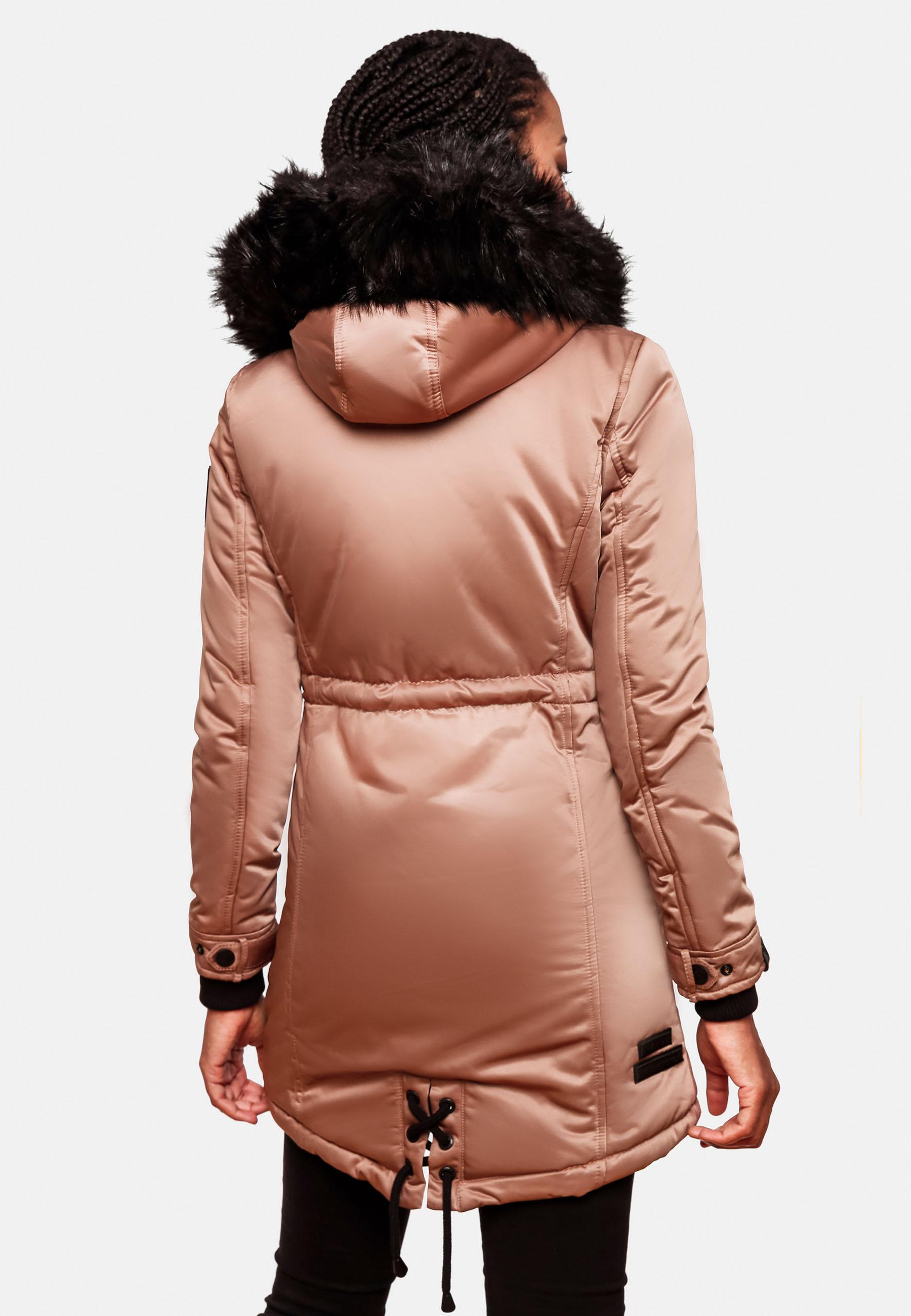 Winterparka mit abnehmbarem Kunstfell "Luluna Prc" Terracotta