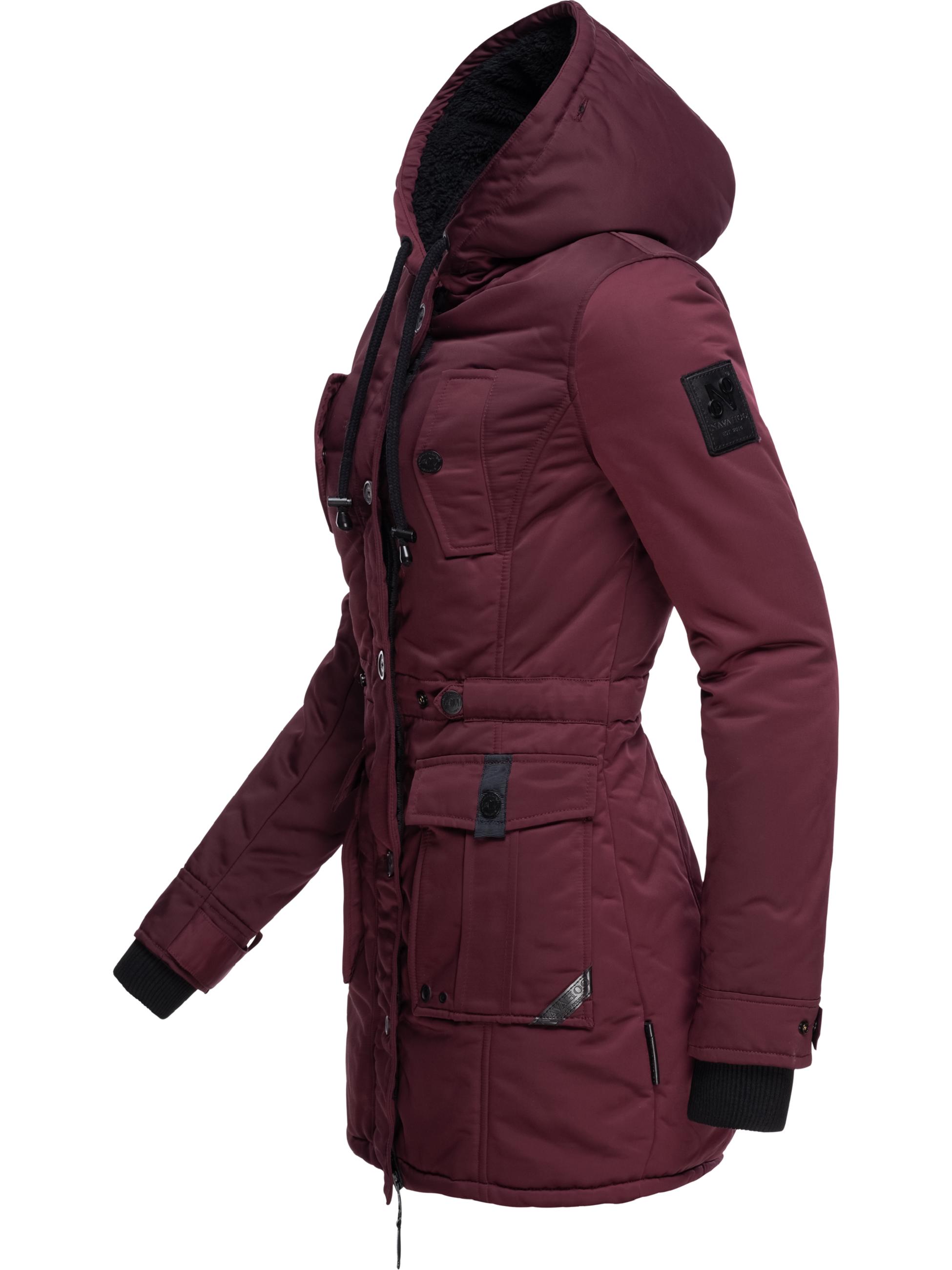 Winterparka mit abnehmbarem Kunstfell "Luluna Prc" Weinrot