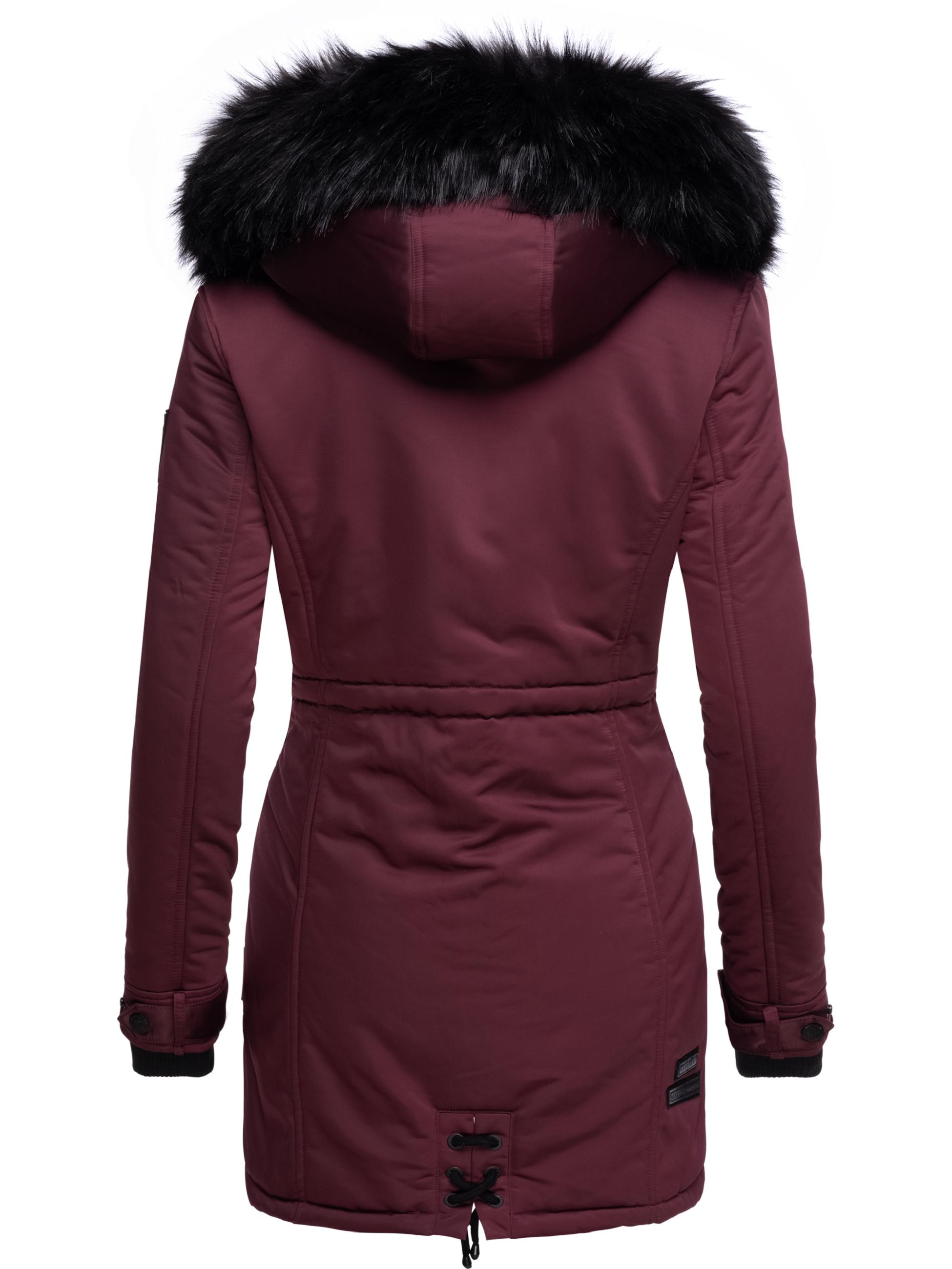 Winterparka mit abnehmbarem Kunstfell "Luluna Prc" Weinrot