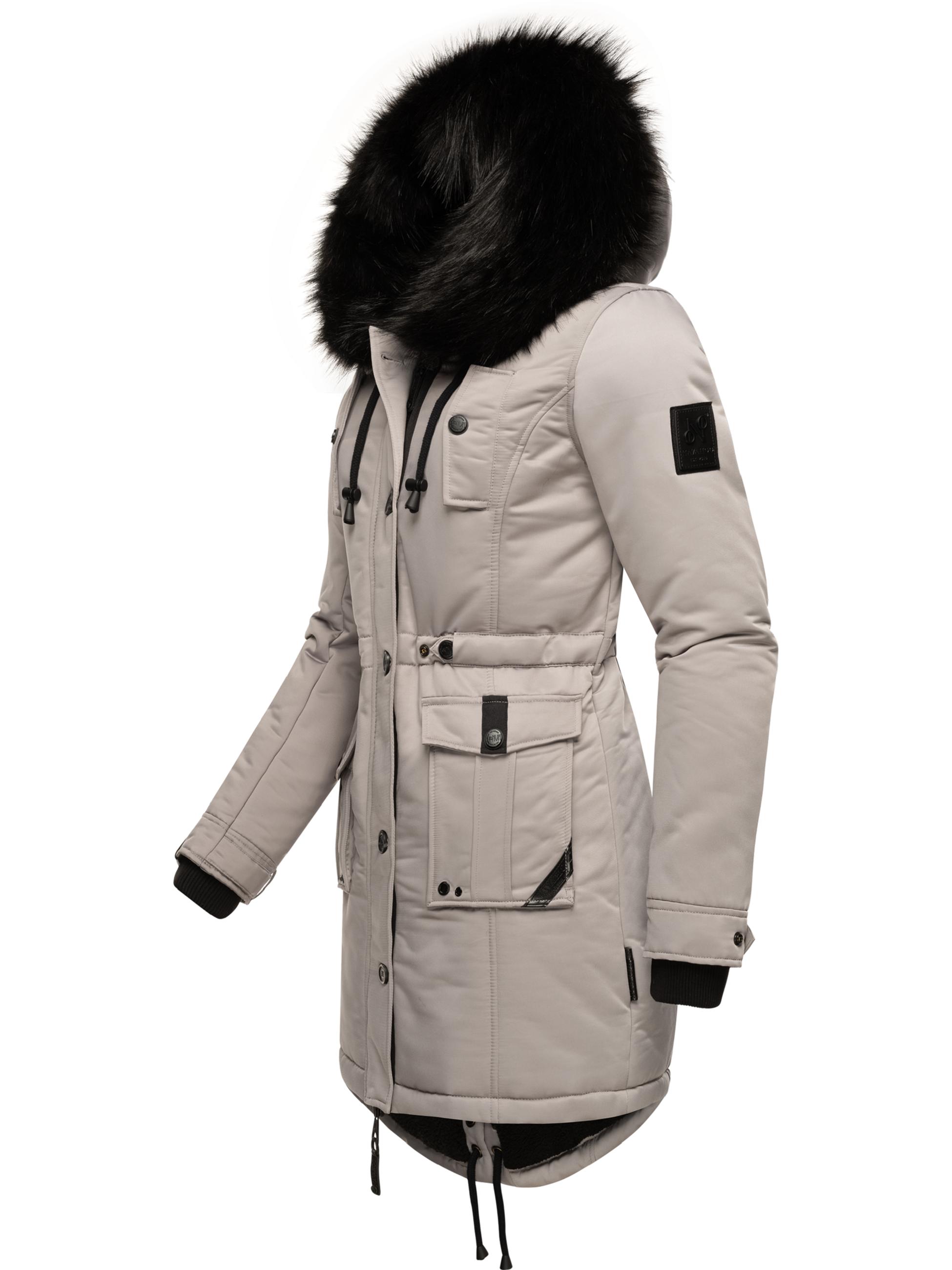 Winterparka mit abnehmbarem Kunstfell "Luluna Prc" Zinc Grey