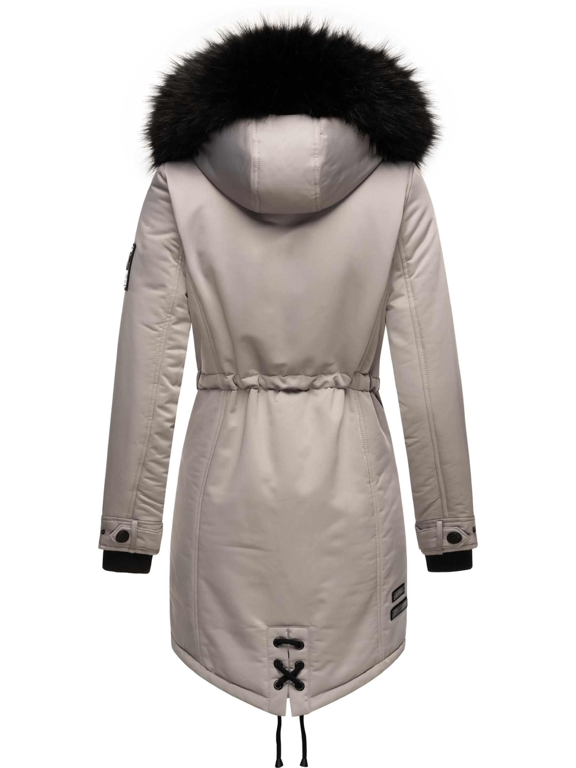 Winterparka mit abnehmbarem Kunstfell "Luluna Prc" Zinc Grey