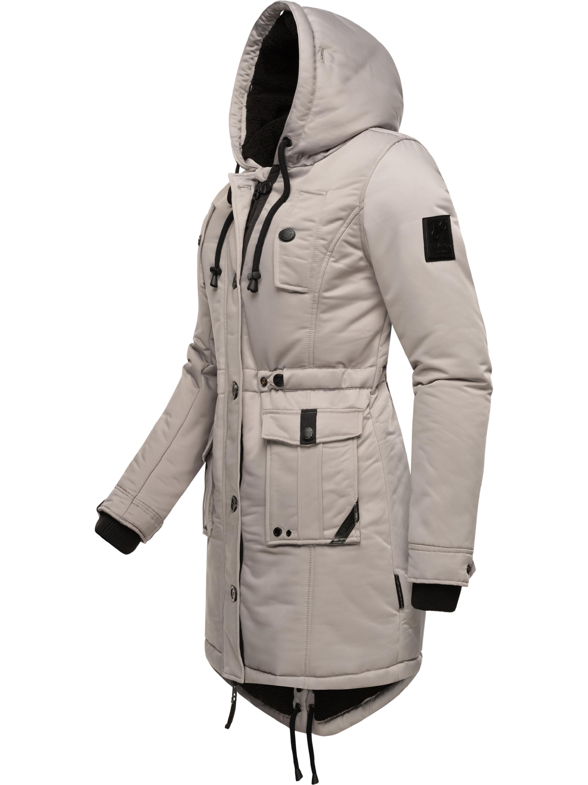 Winterparka mit abnehmbarem Kunstfell "Luluna Prc" Zinc Grey