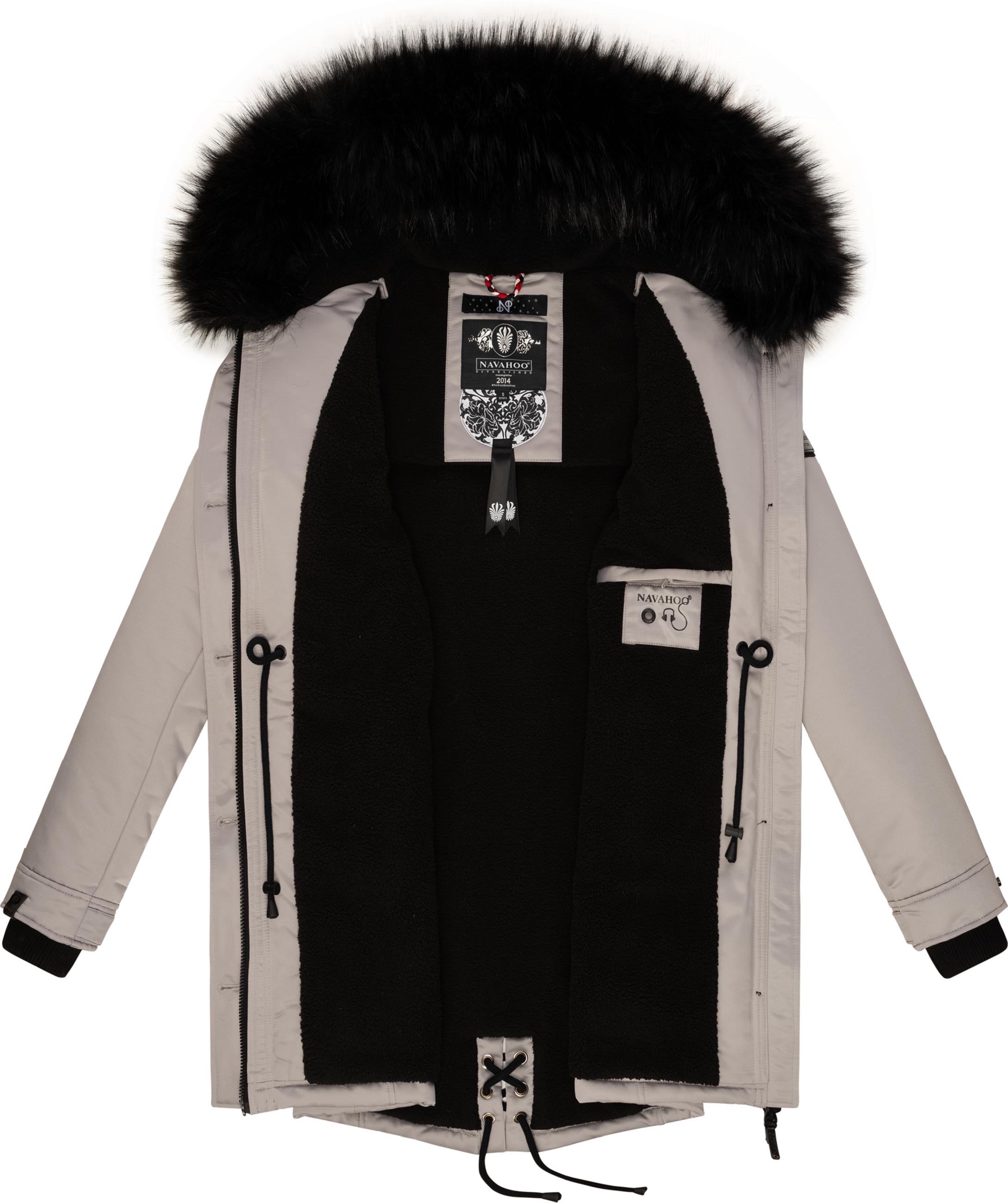 Winterparka mit abnehmbarem Kunstfell "Luluna Prc" Zinc Grey