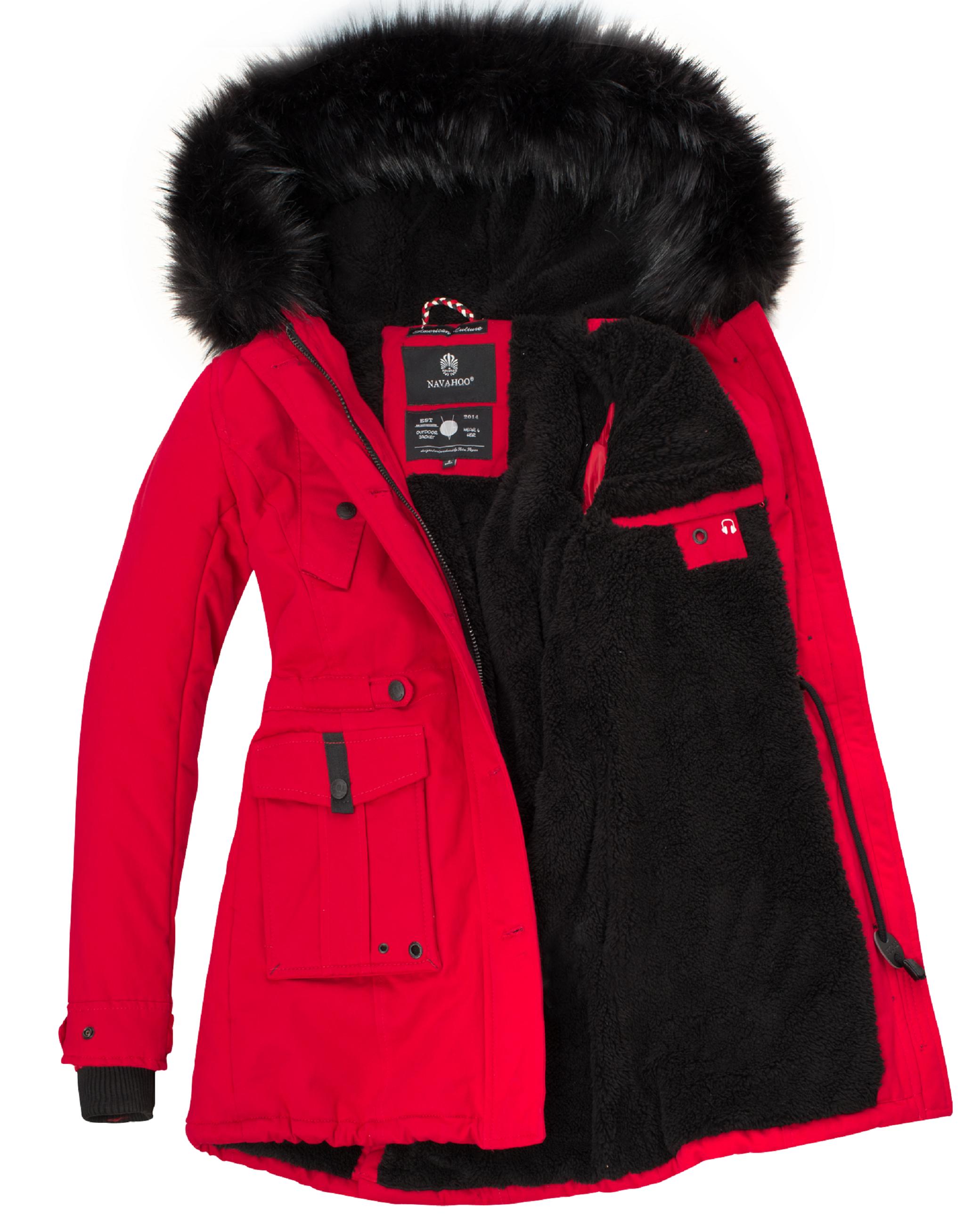 Winter Baumwollparka mit Kapuze "Luluna" Rot