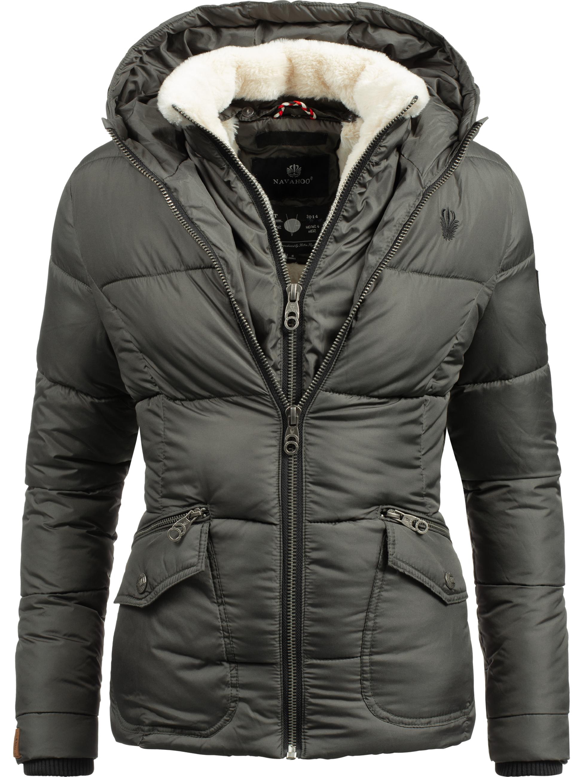 Winter Steppjacke mit Kapuze "Megan" Anthrazit