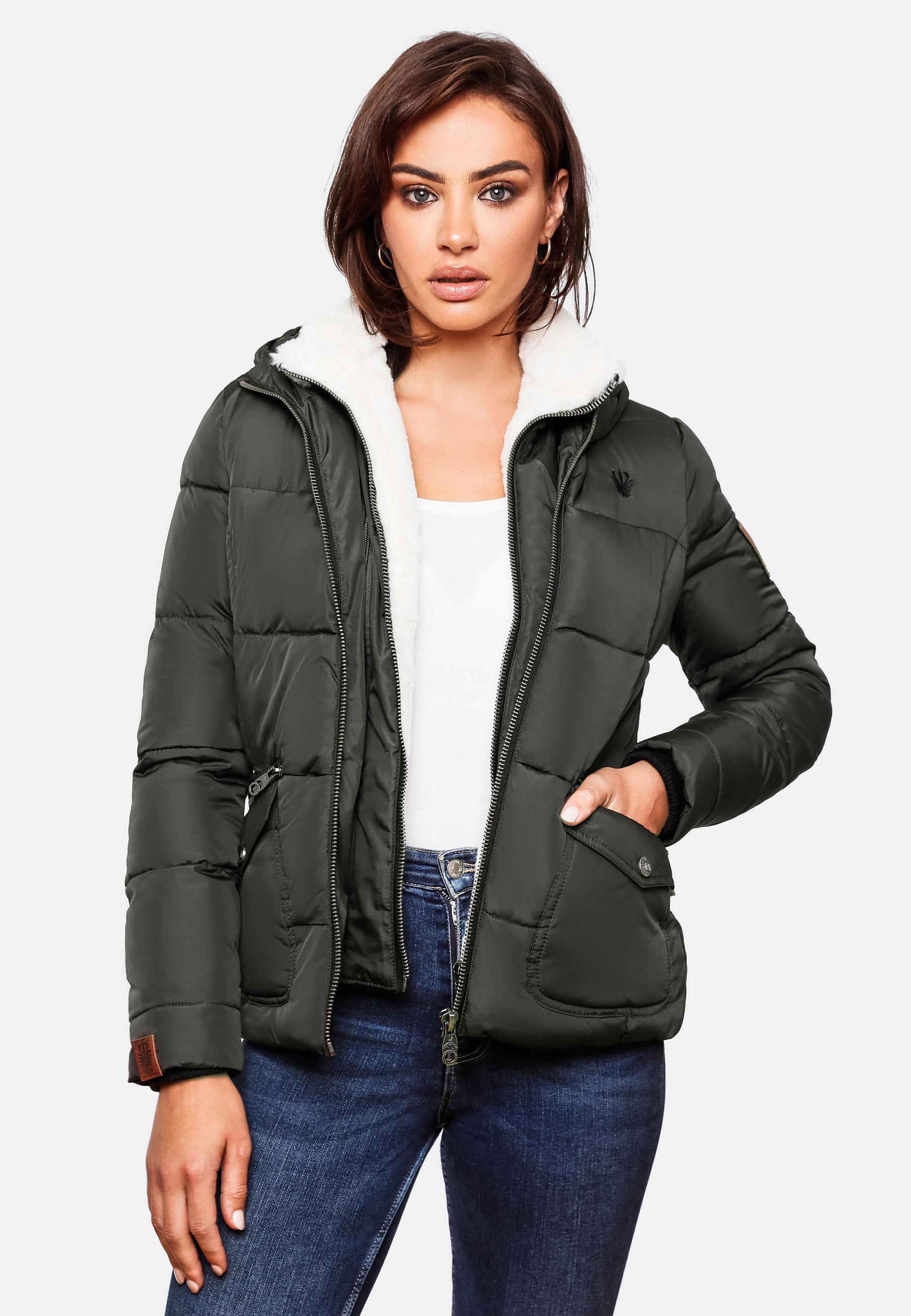 Winter Steppjacke mit Kapuze "Megan" Anthrazit