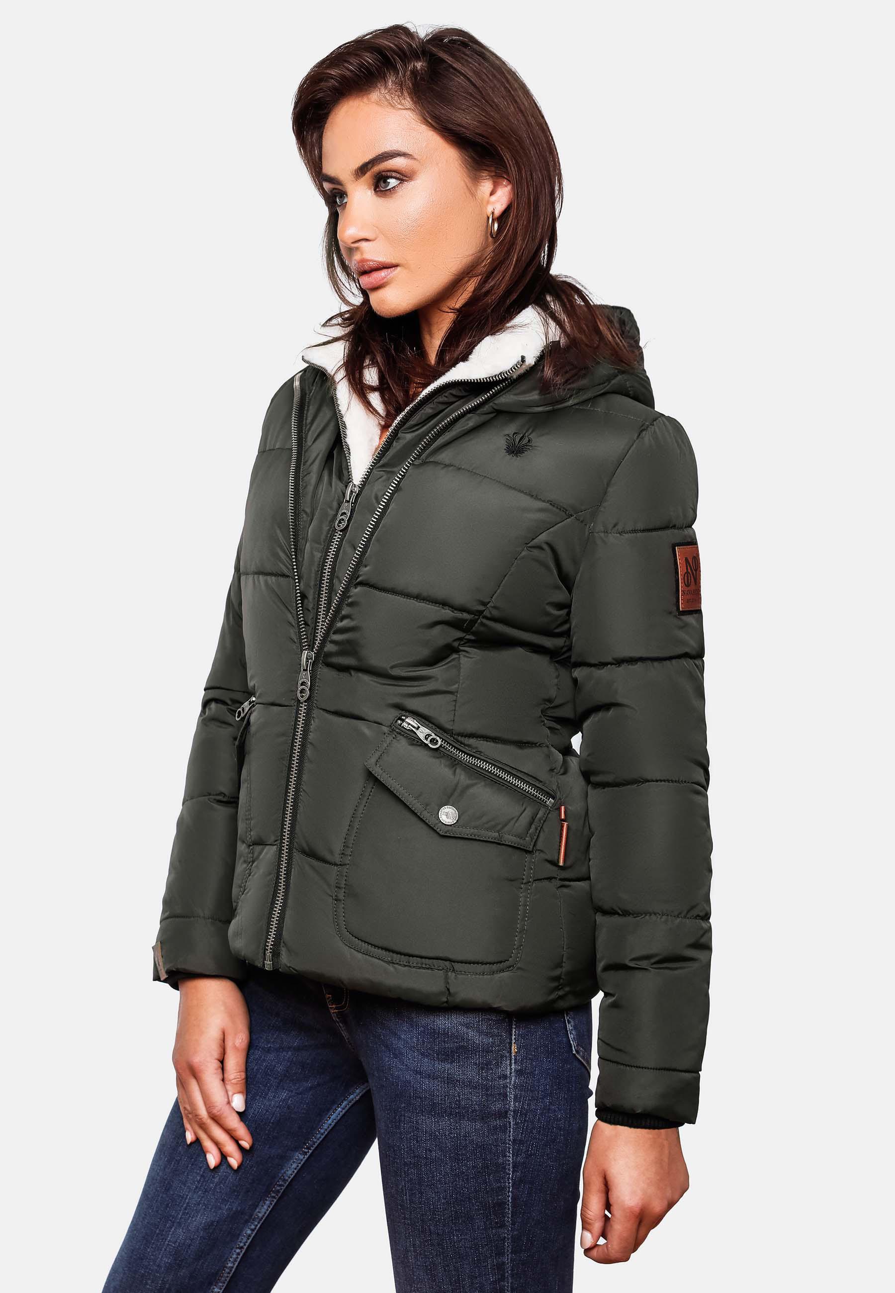 Winter Steppjacke mit Kapuze "Megan" Anthrazit