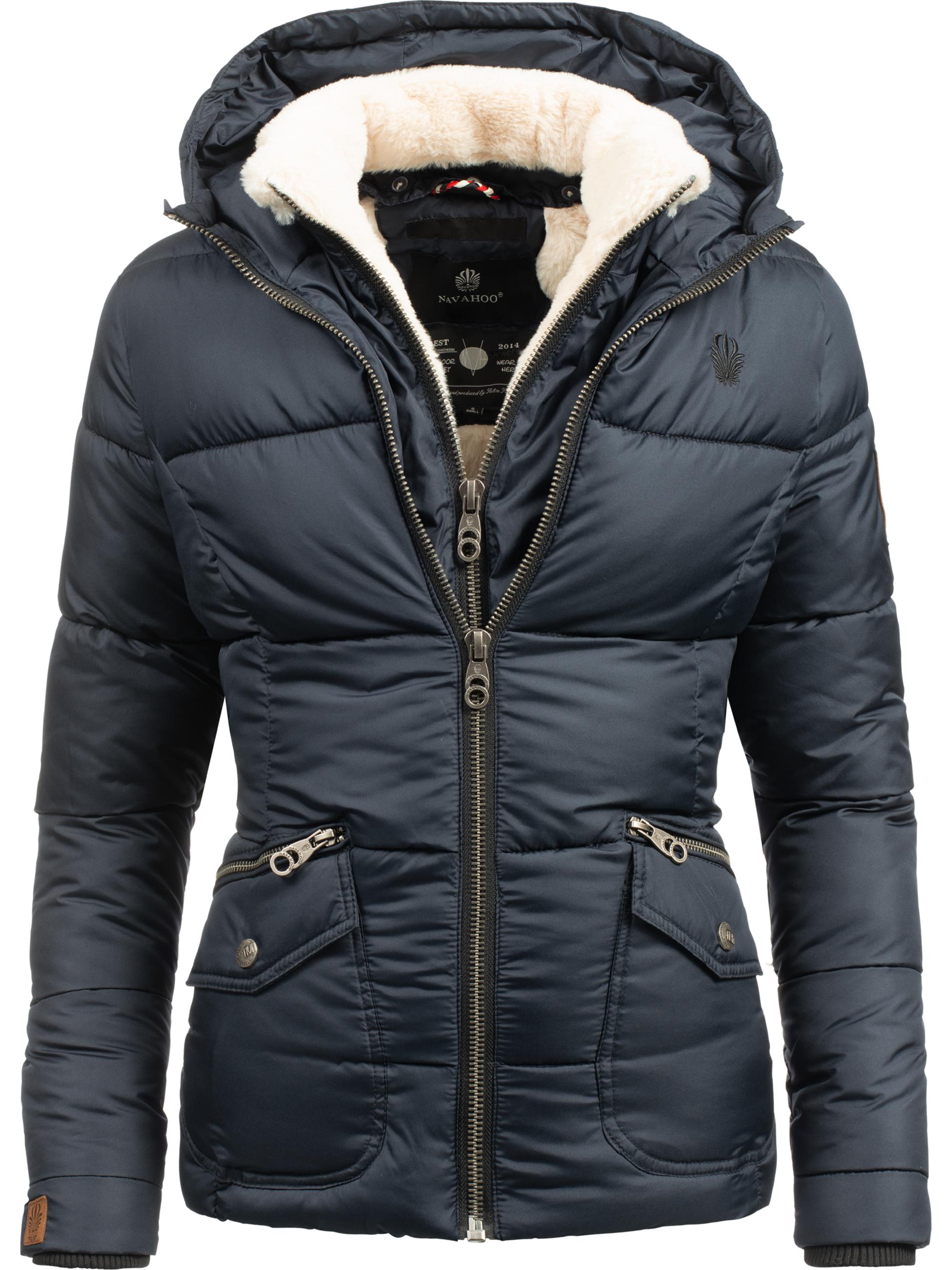 Winter Steppjacke mit Kapuze "Megan" Blau