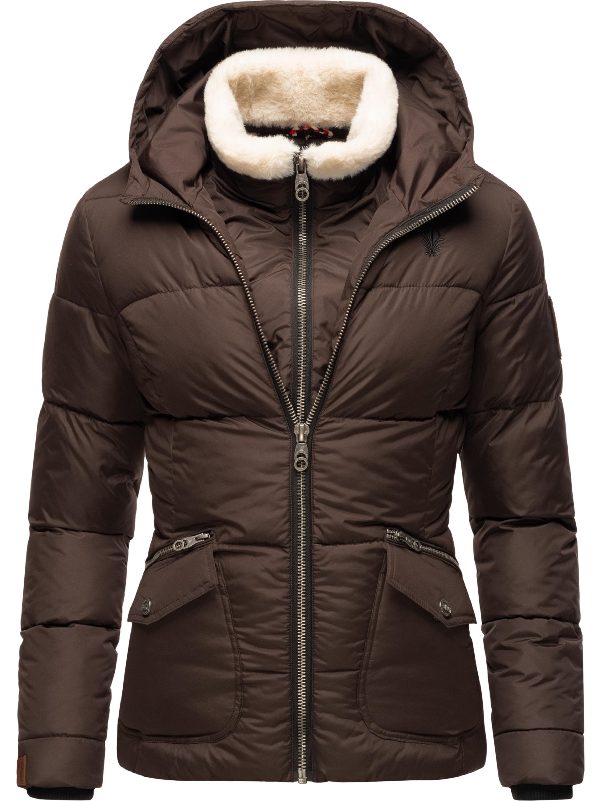 Winter Steppjacke mit Kapuze "Megan" Dark Choco