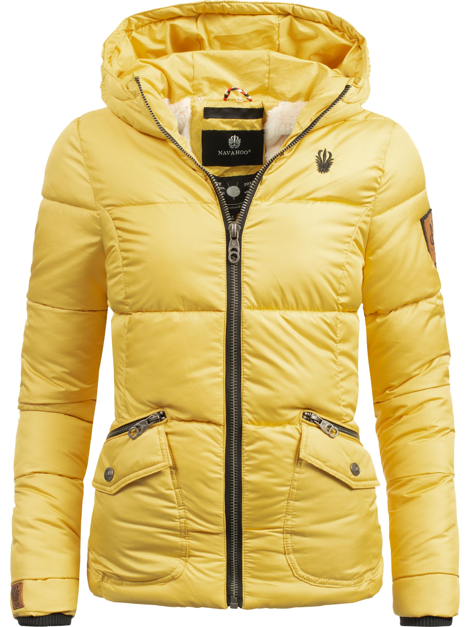 Winter Steppjacke mit Kapuze "Megan" Gelb