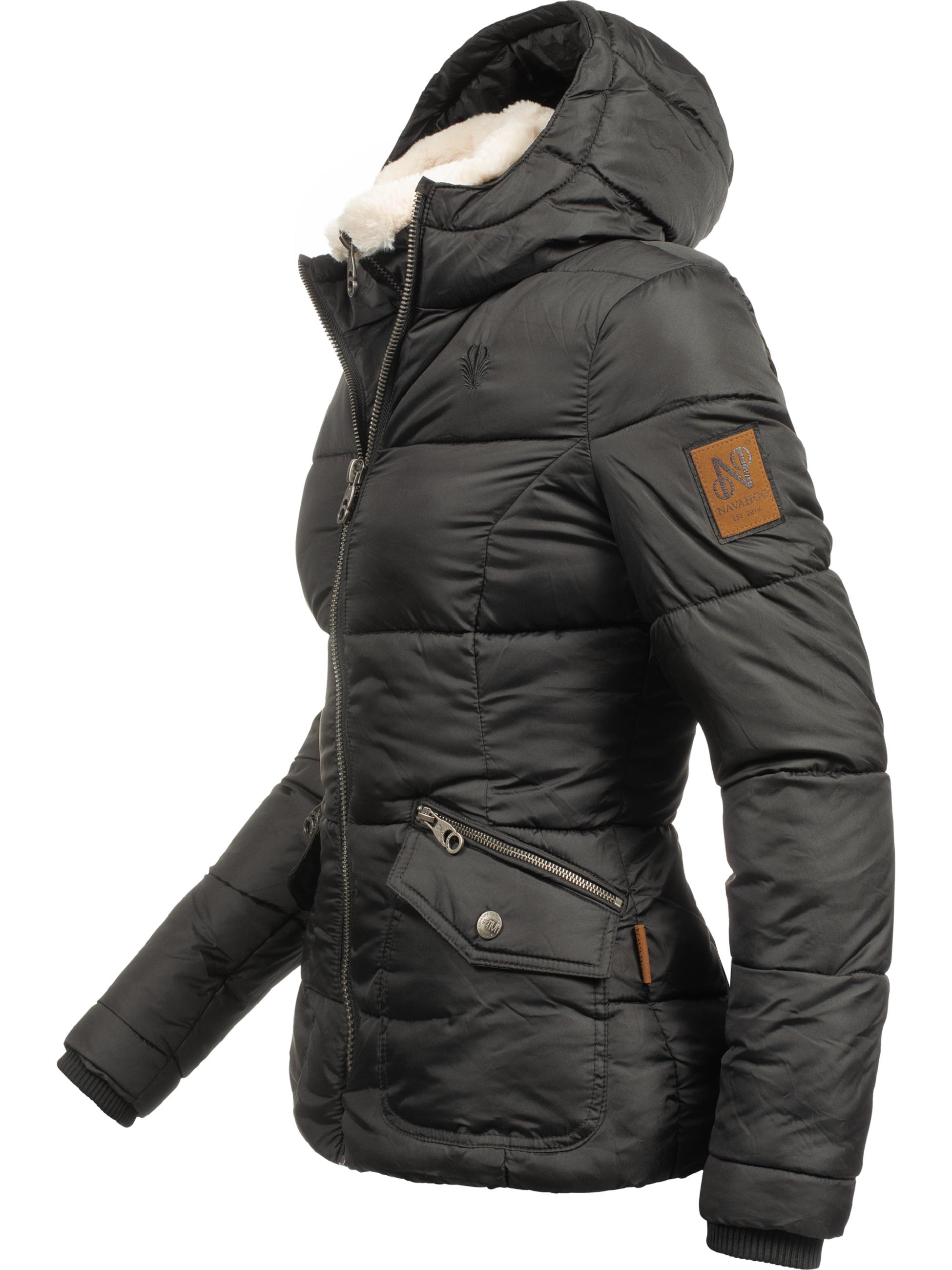 Winter Steppjacke mit Kapuze "Megan" Schwarz