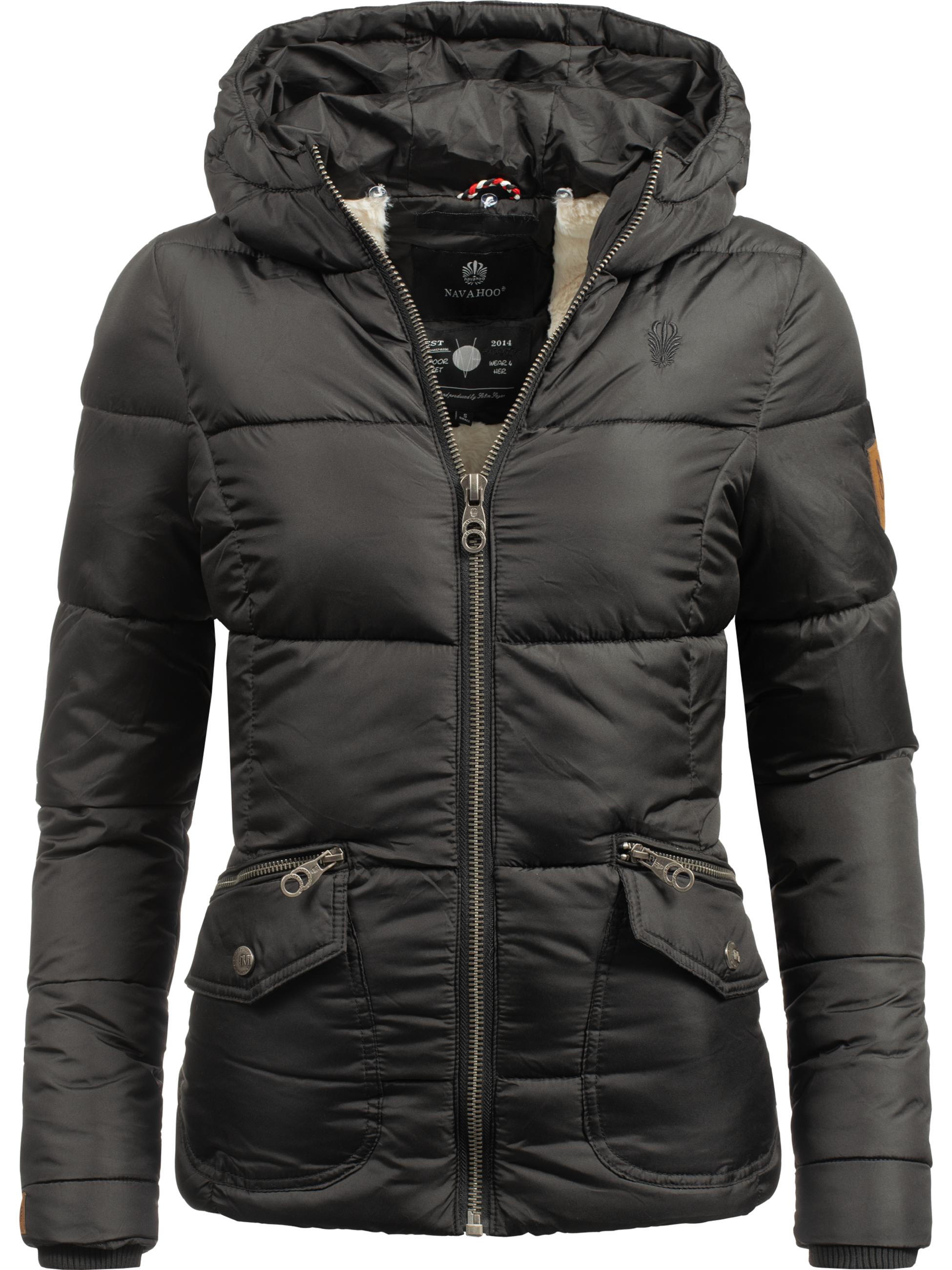 Winter Steppjacke mit Kapuze "Megan" Schwarz