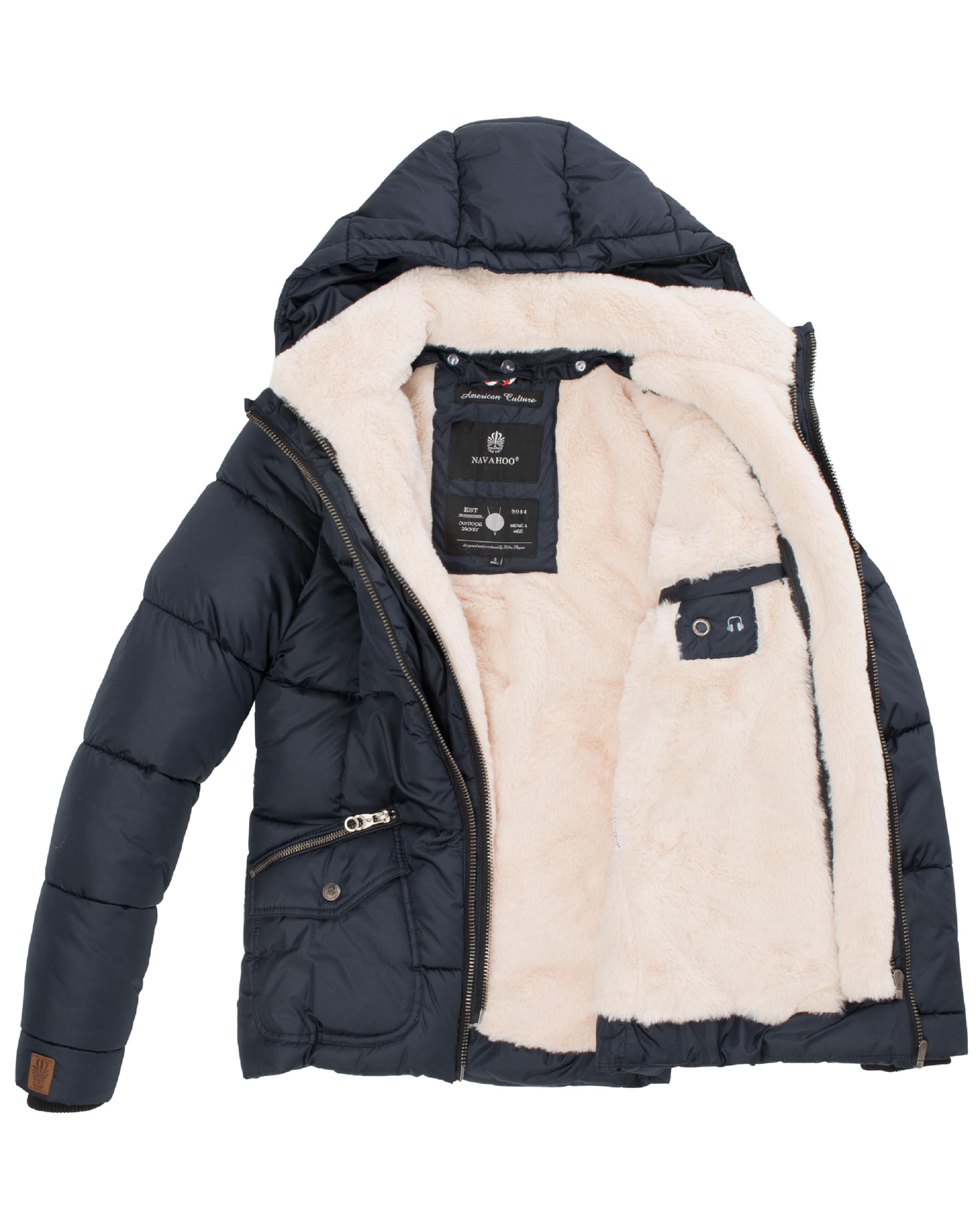 Winter Steppjacke mit Kapuze "Megan" Schwarz