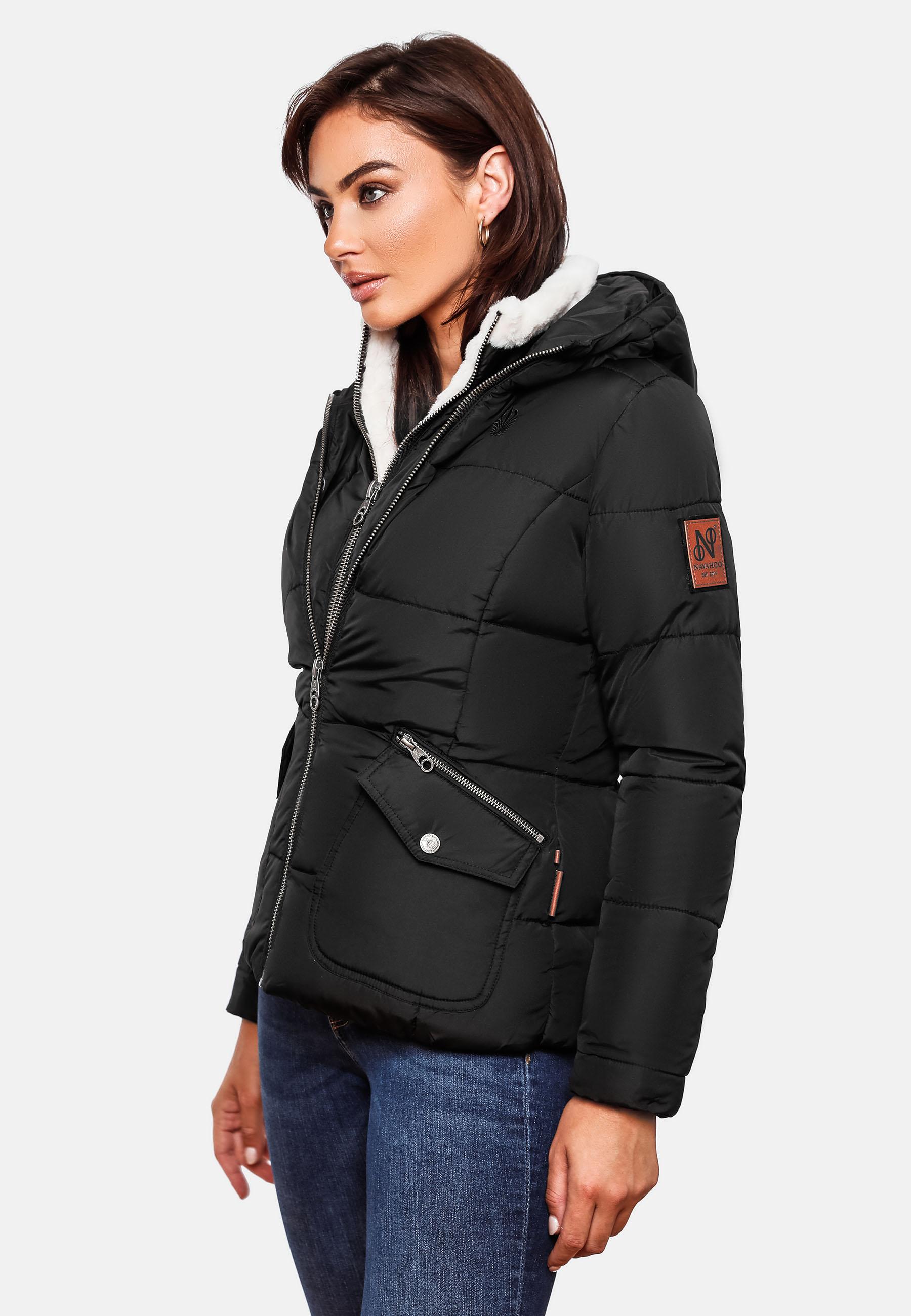 Winter Steppjacke mit Kapuze "Megan" Schwarz