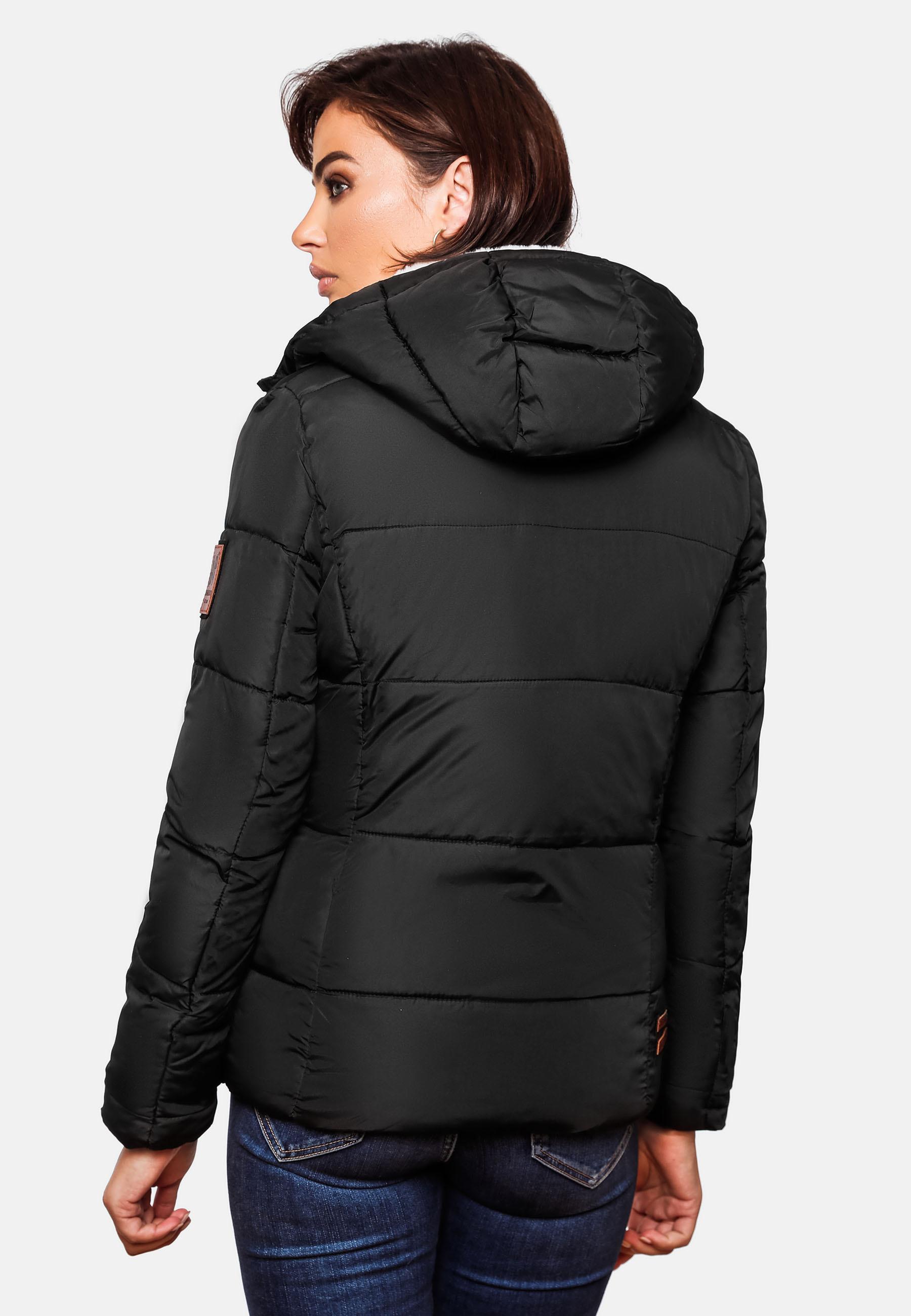 Winter Steppjacke mit Kapuze "Megan" Schwarz