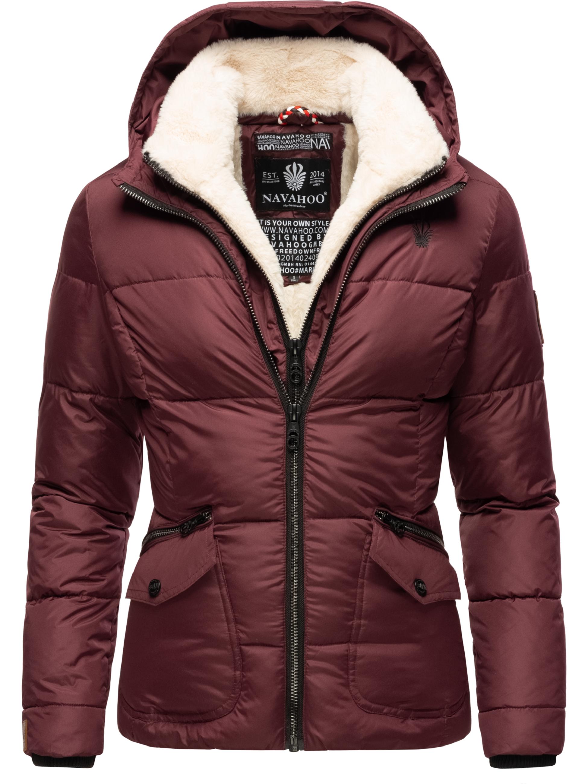 Winter Steppjacke mit Kapuze "Megan" Wine