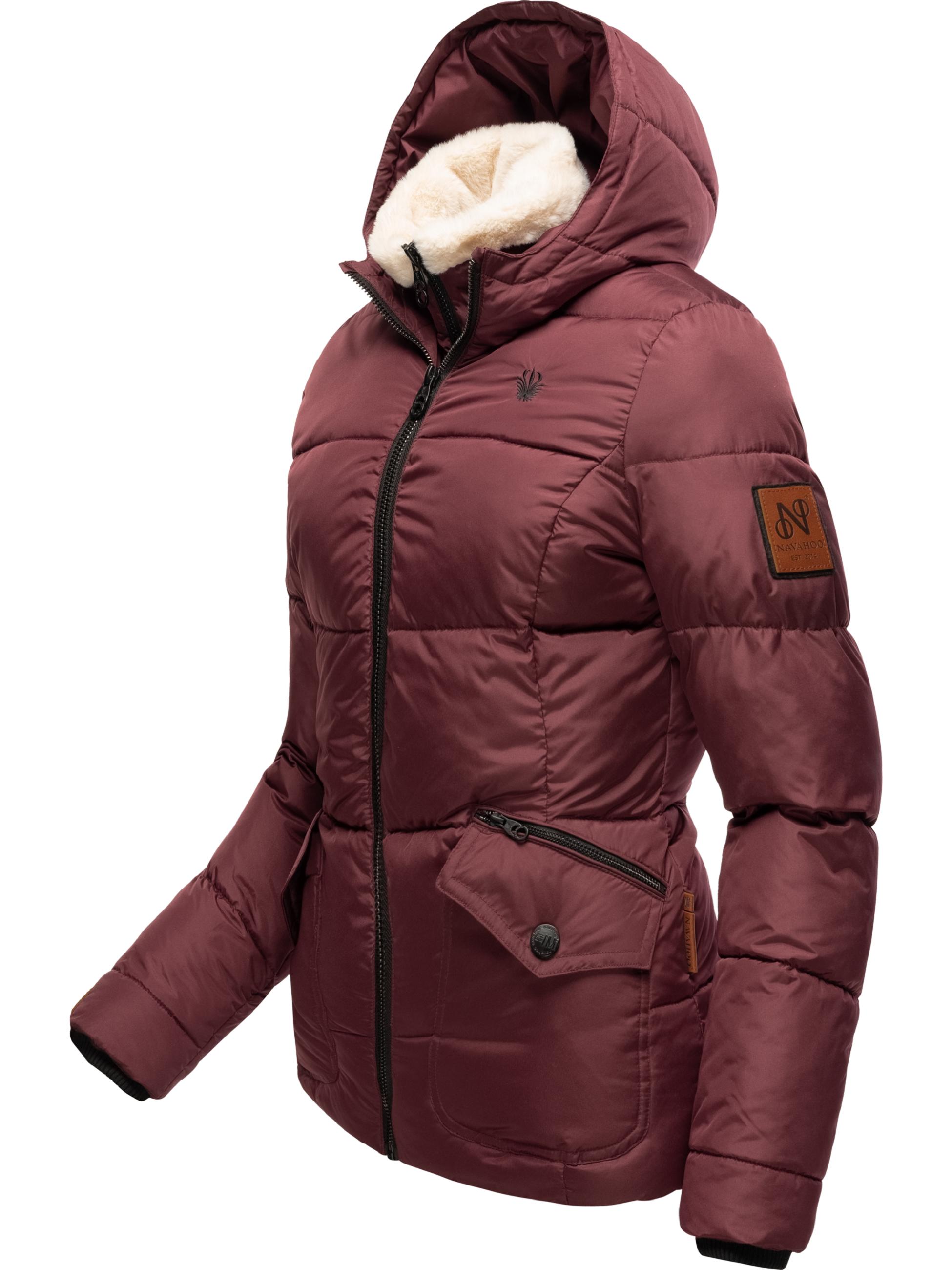 Winter Steppjacke mit Kapuze "Megan" Wine