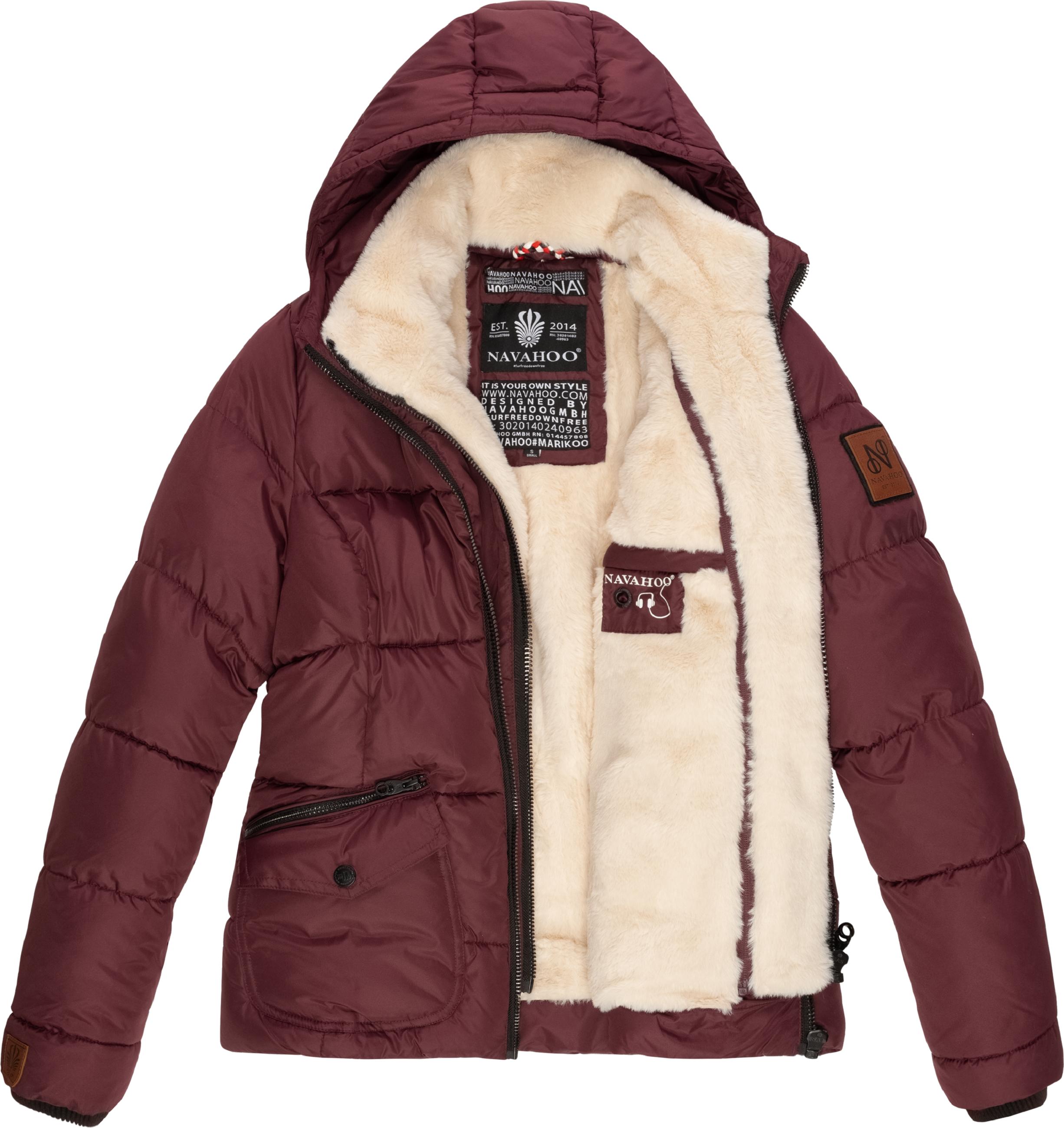 Winter Steppjacke mit Kapuze "Megan" Wine