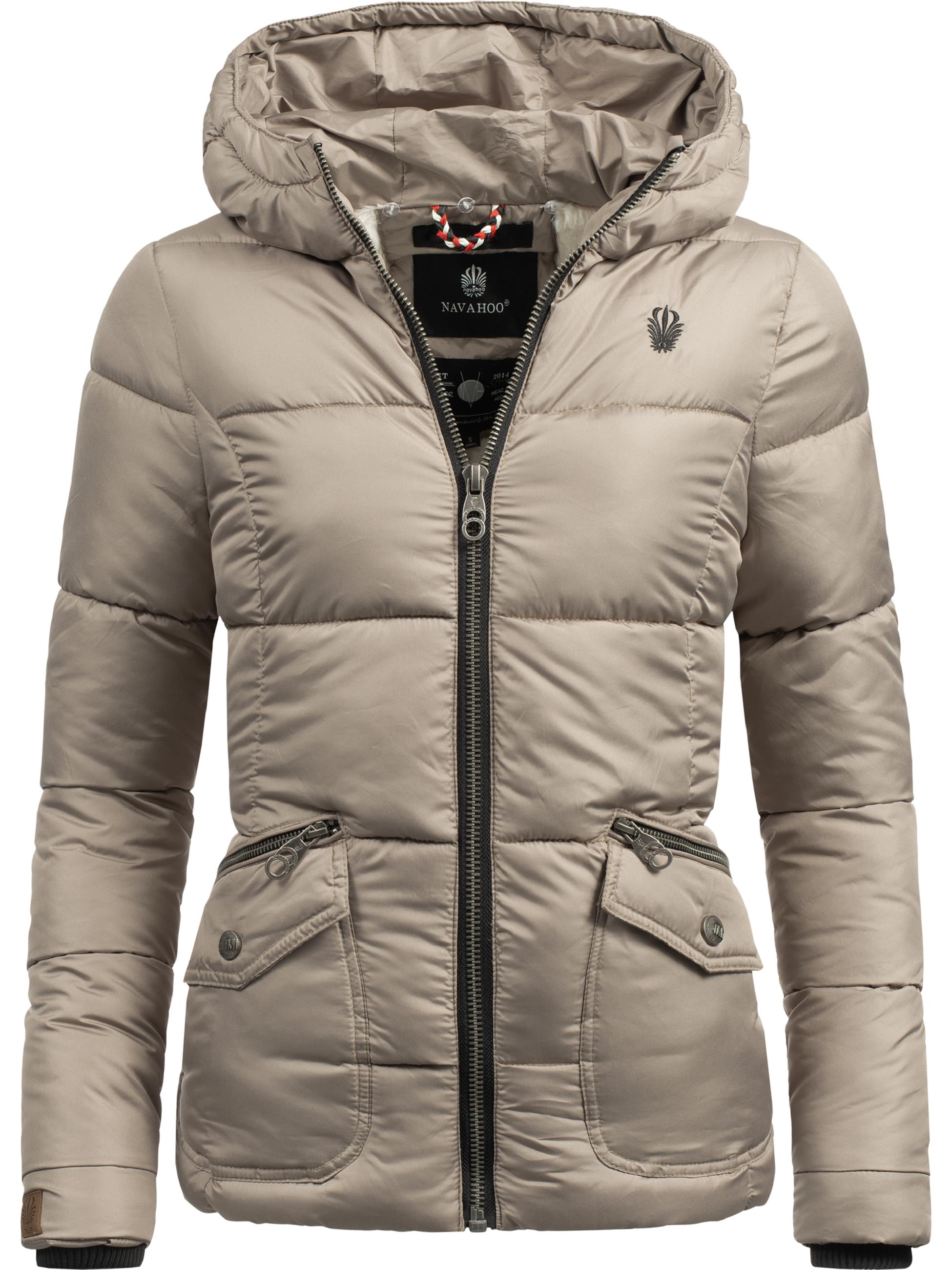 Winter Steppjacke mit Kapuze "Megan" taupe