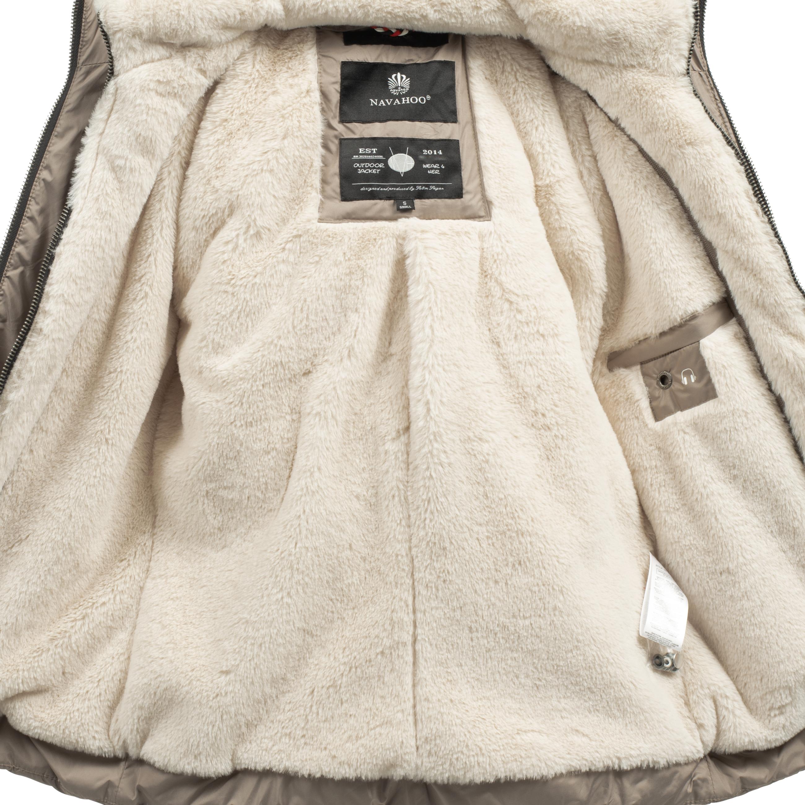 Winter Steppjacke mit Kapuze "Megan" taupe