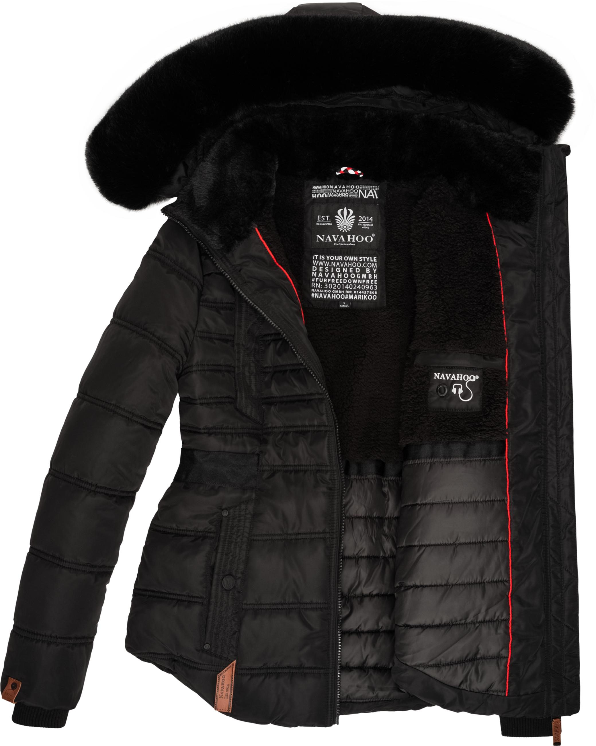 Gesteppte Winterjacke mit Kapuze "Melikaa" Black