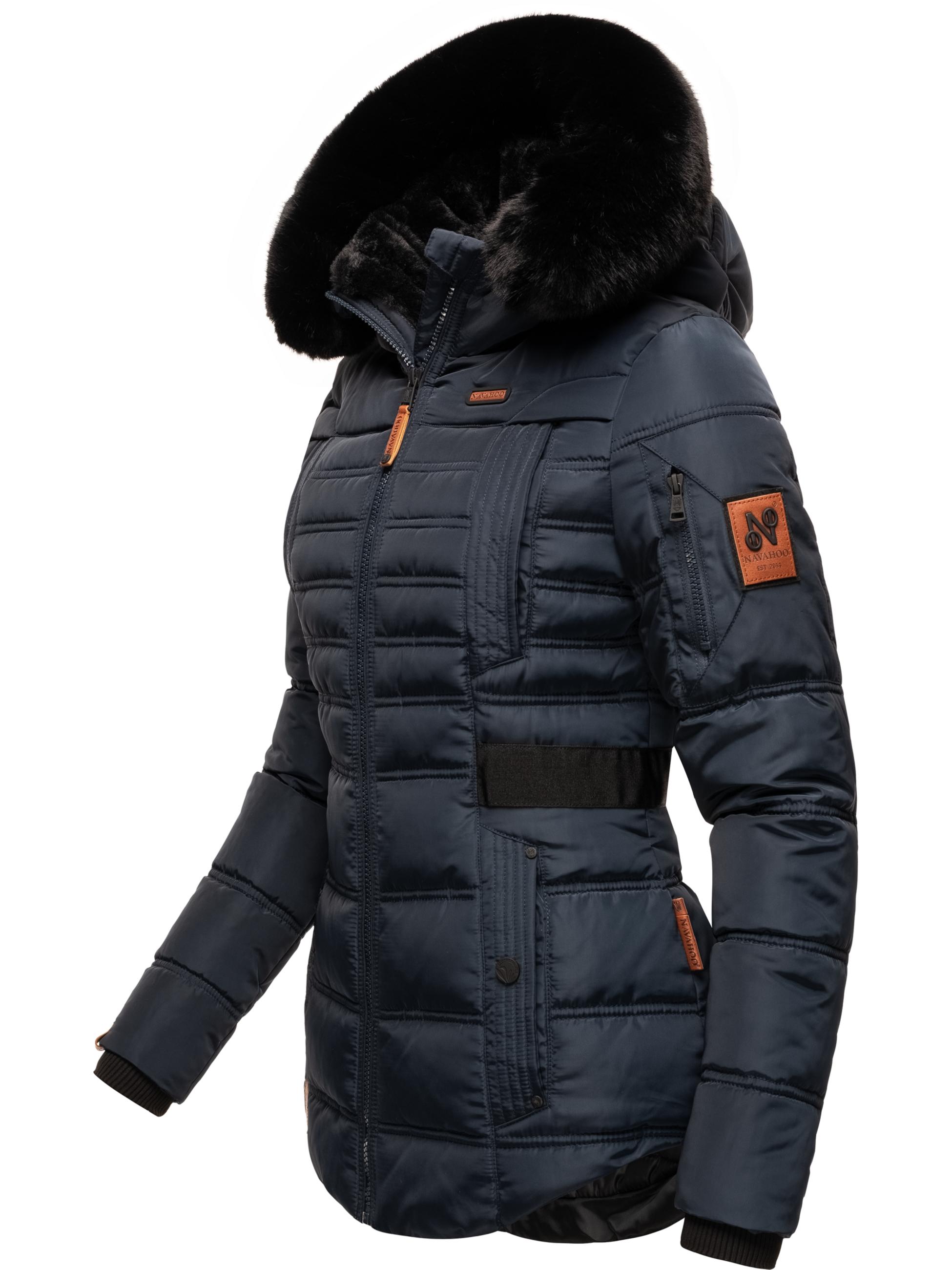 Gesteppte Winterjacke mit Kapuze "Melikaa" Navy