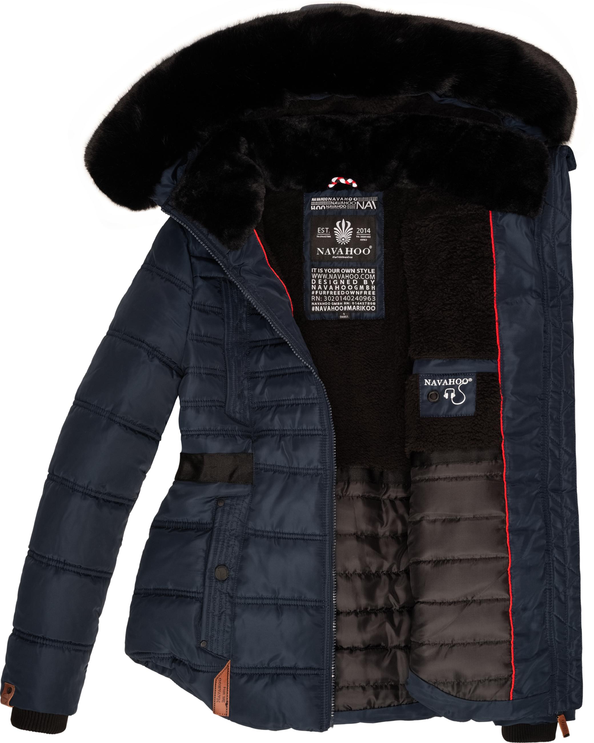 Gesteppte Winterjacke mit Kapuze "Melikaa" Navy