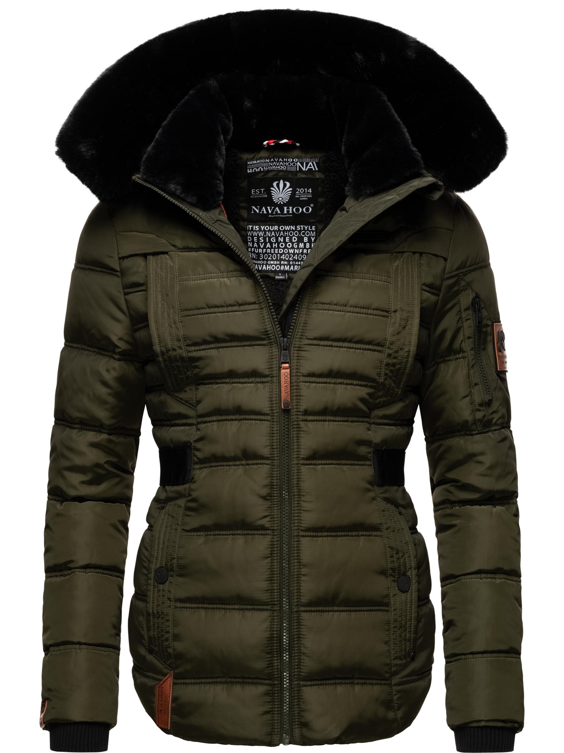 Gesteppte Winterjacke mit Kapuze "Melikaa" Olive