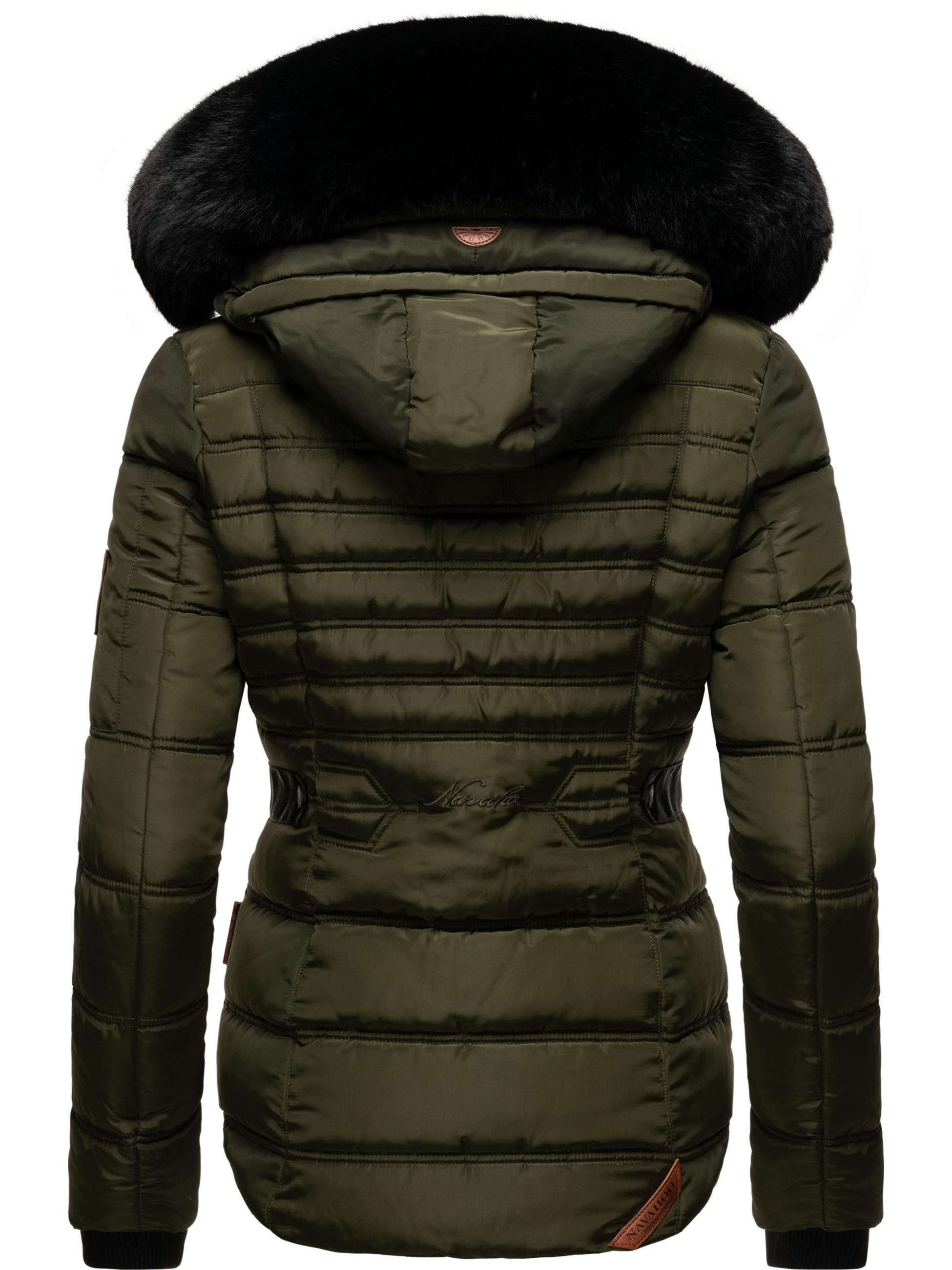 Gesteppte Winterjacke mit Kapuze "Melikaa" Olive