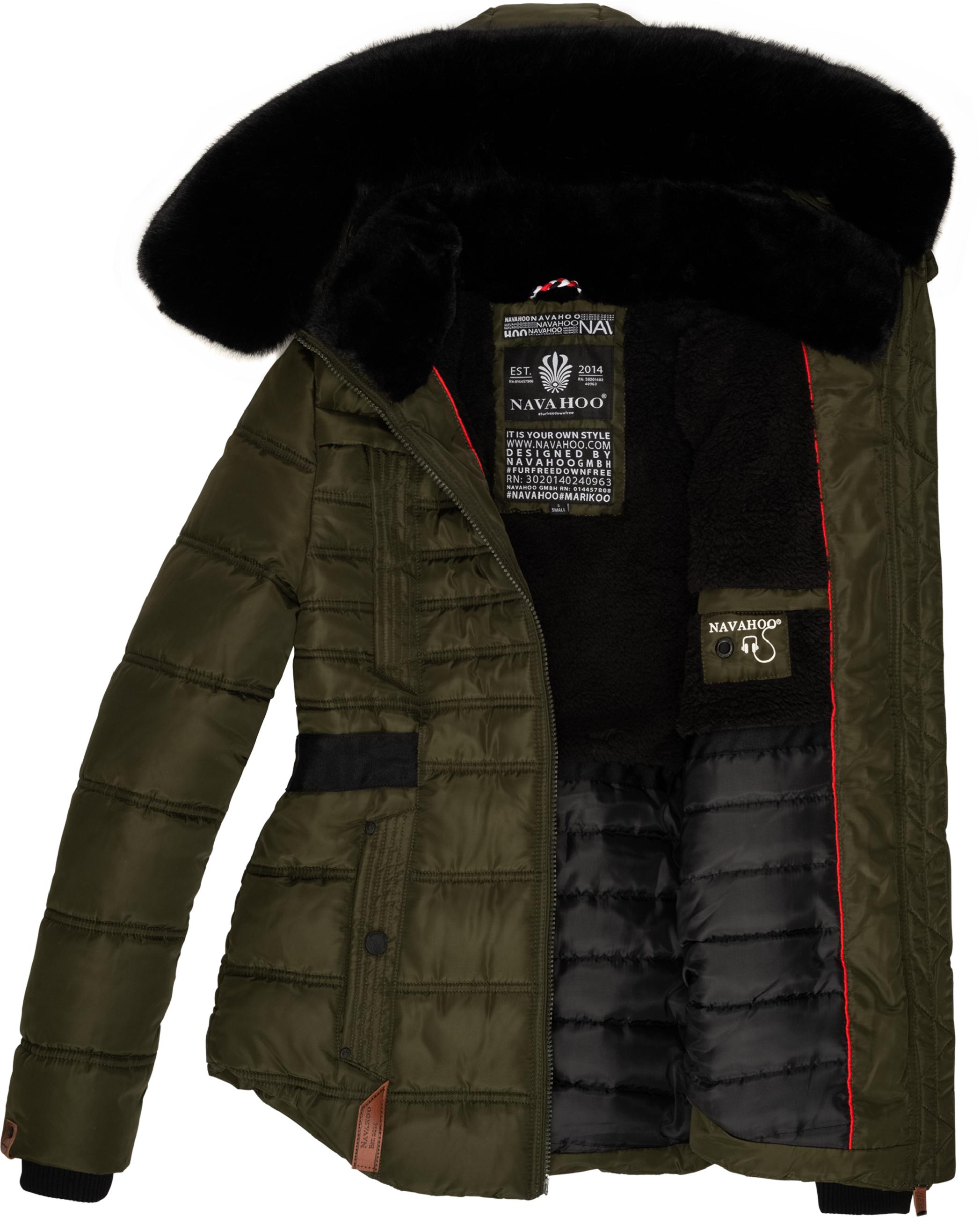 Gesteppte Winterjacke mit Kapuze "Melikaa" Olive