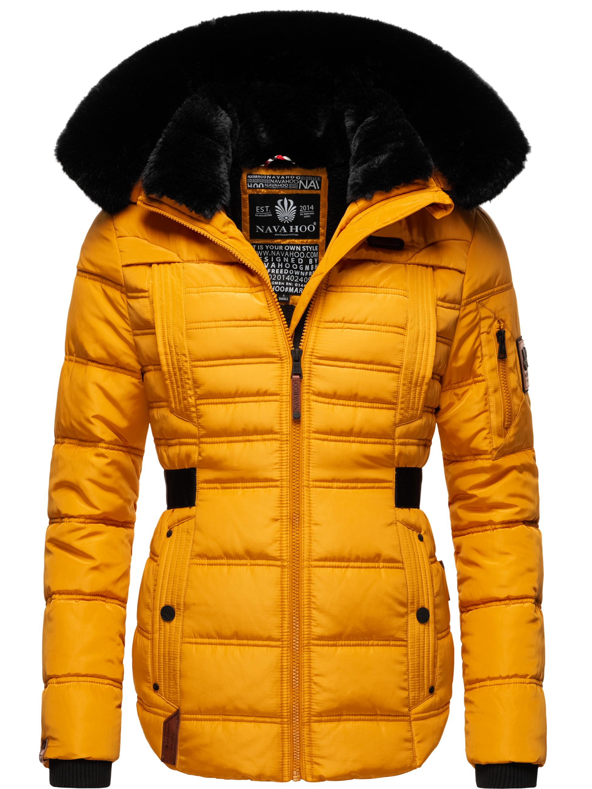 Gesteppte Winterjacke mit Kapuze "Melikaa" Yellow