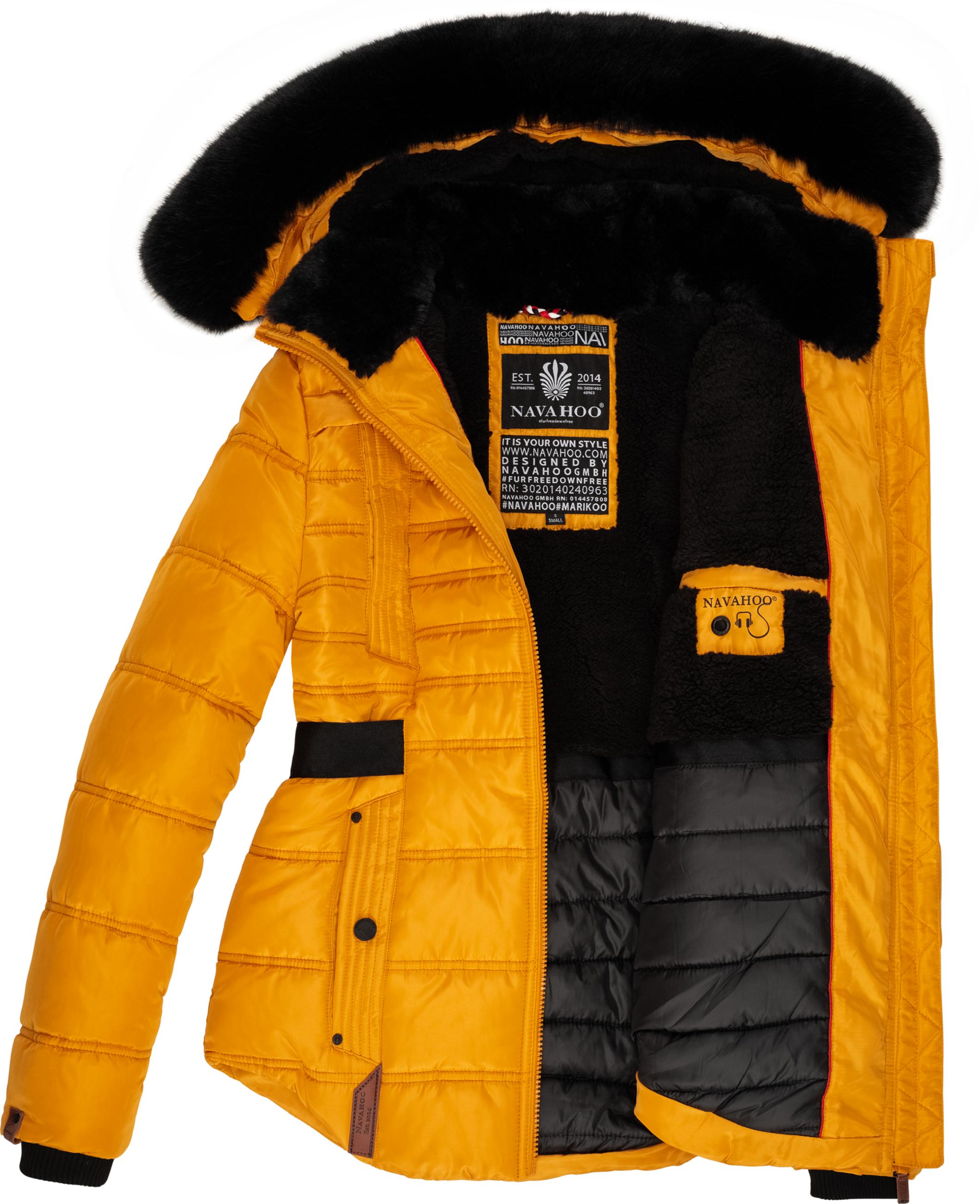 Gesteppte Winterjacke mit Kapuze "Melikaa" Yellow