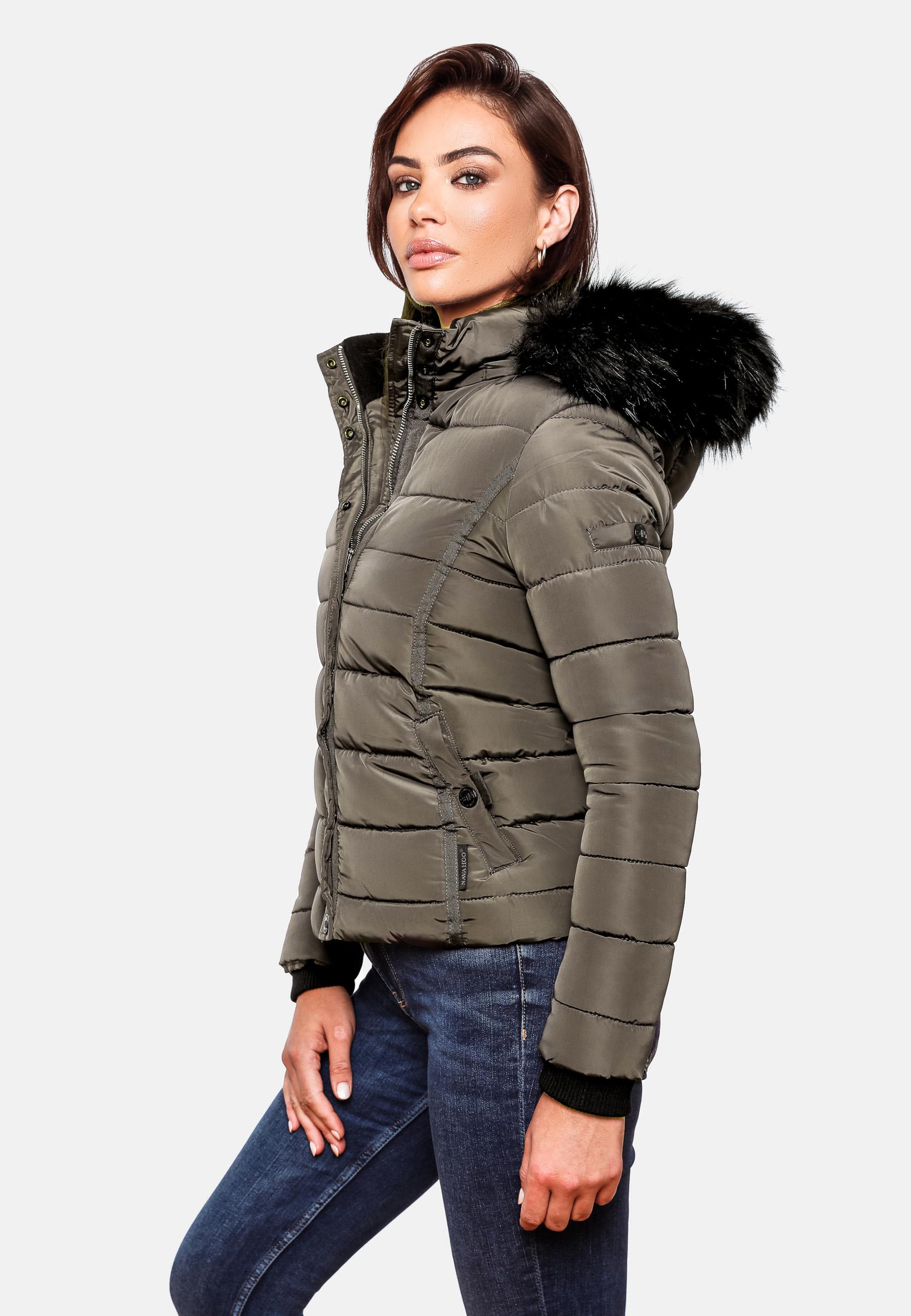 Gefütterte Steppjacke mit Kapuze "Miamor" Anthracite