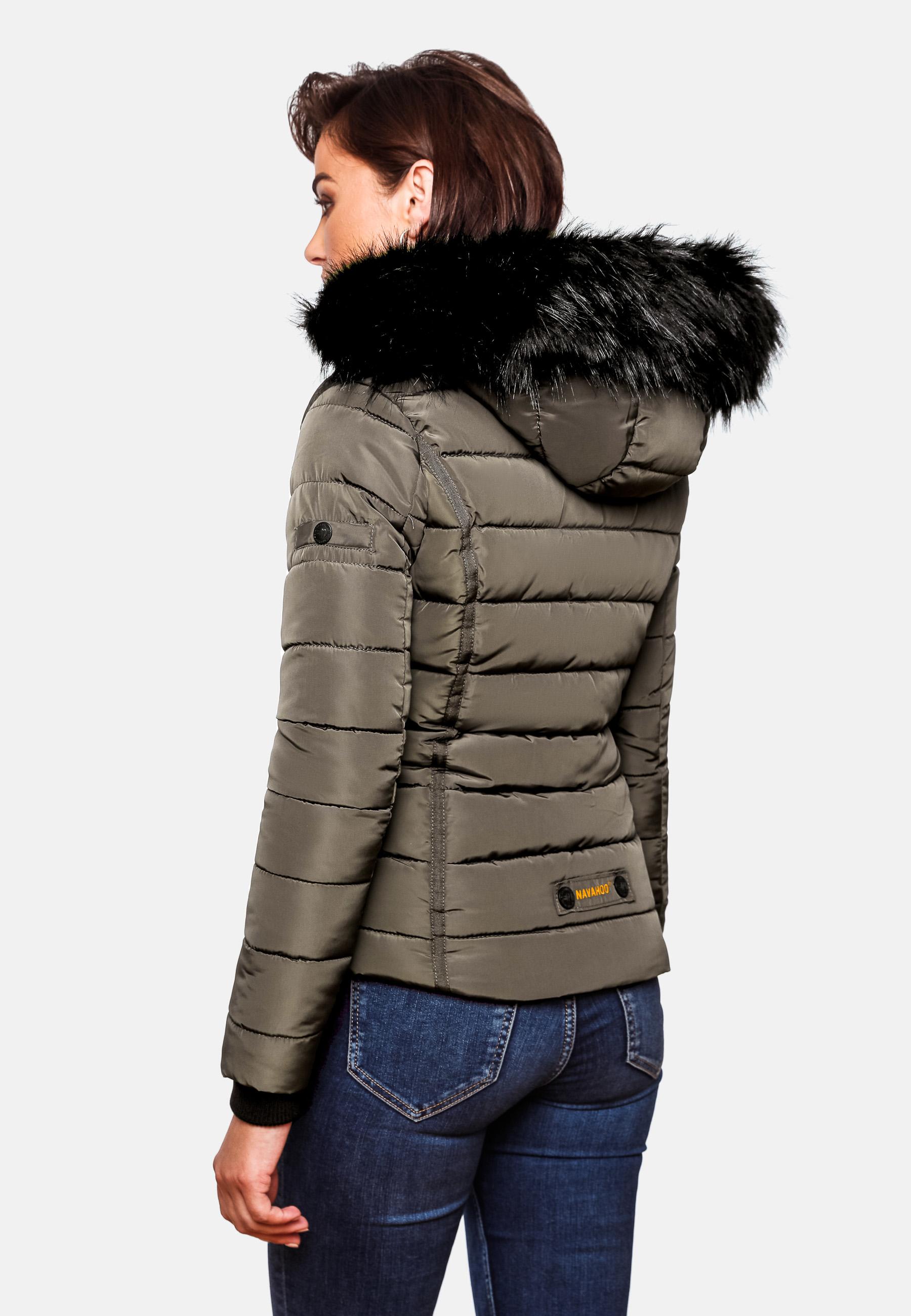 Gefütterte Steppjacke mit Kapuze "Miamor" Anthracite