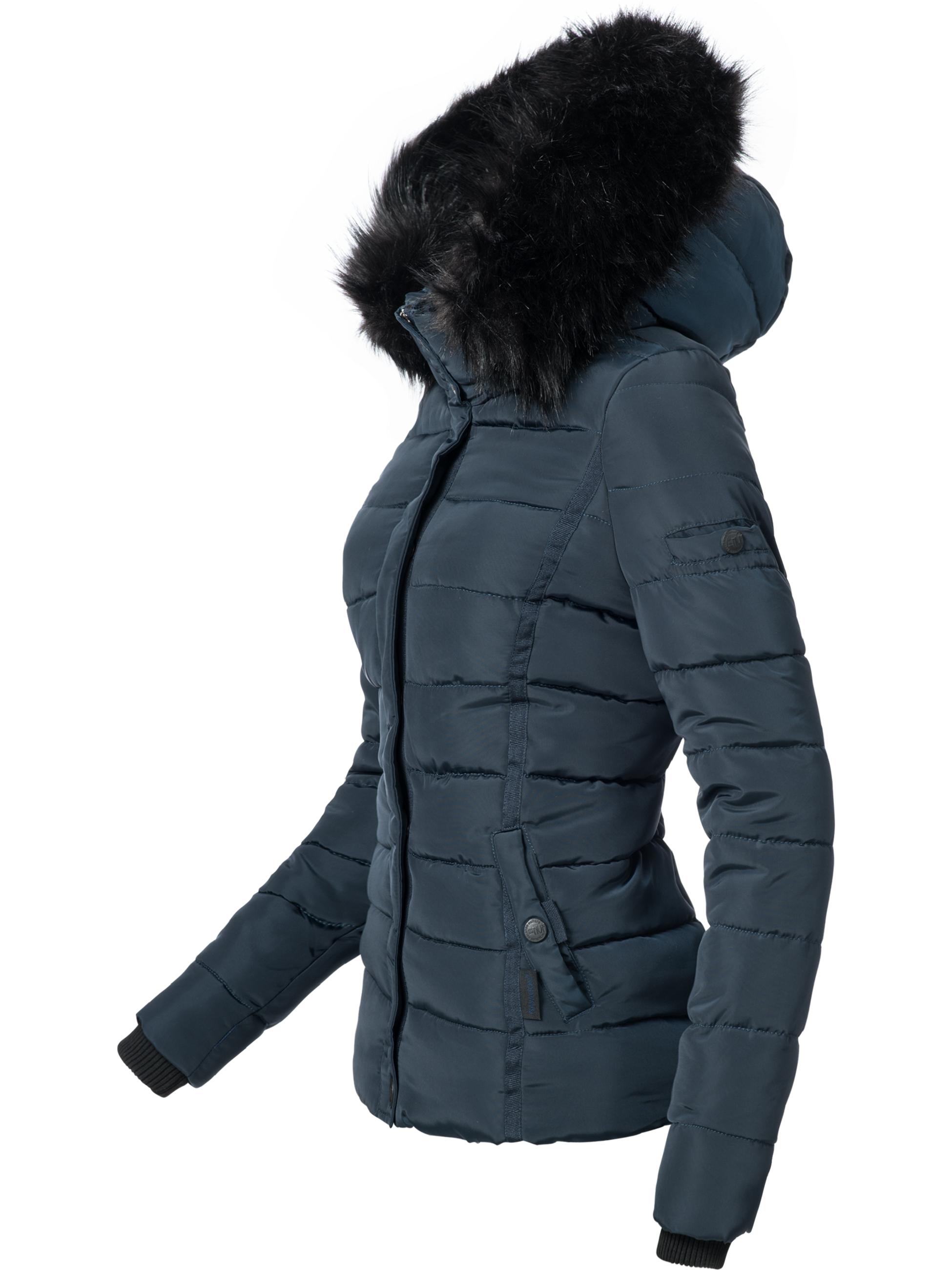 Gefütterte Steppjacke mit Kapuze "Miamor" Blau