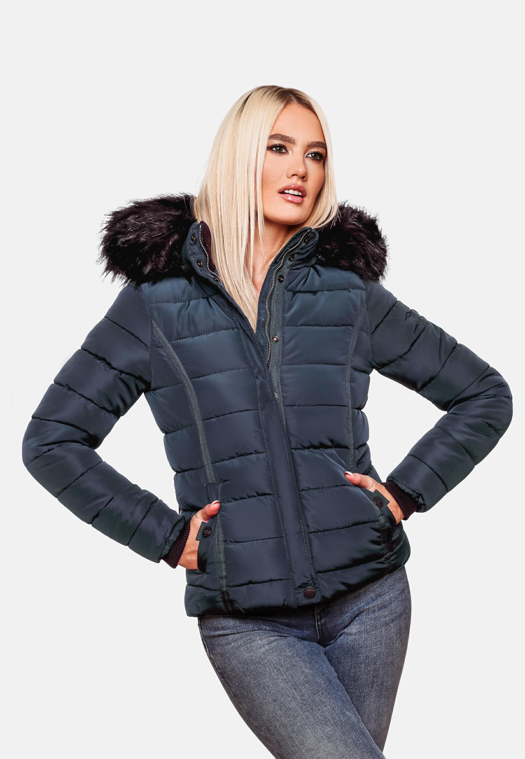 Gefütterte Steppjacke mit Kapuze "Miamor" Blau