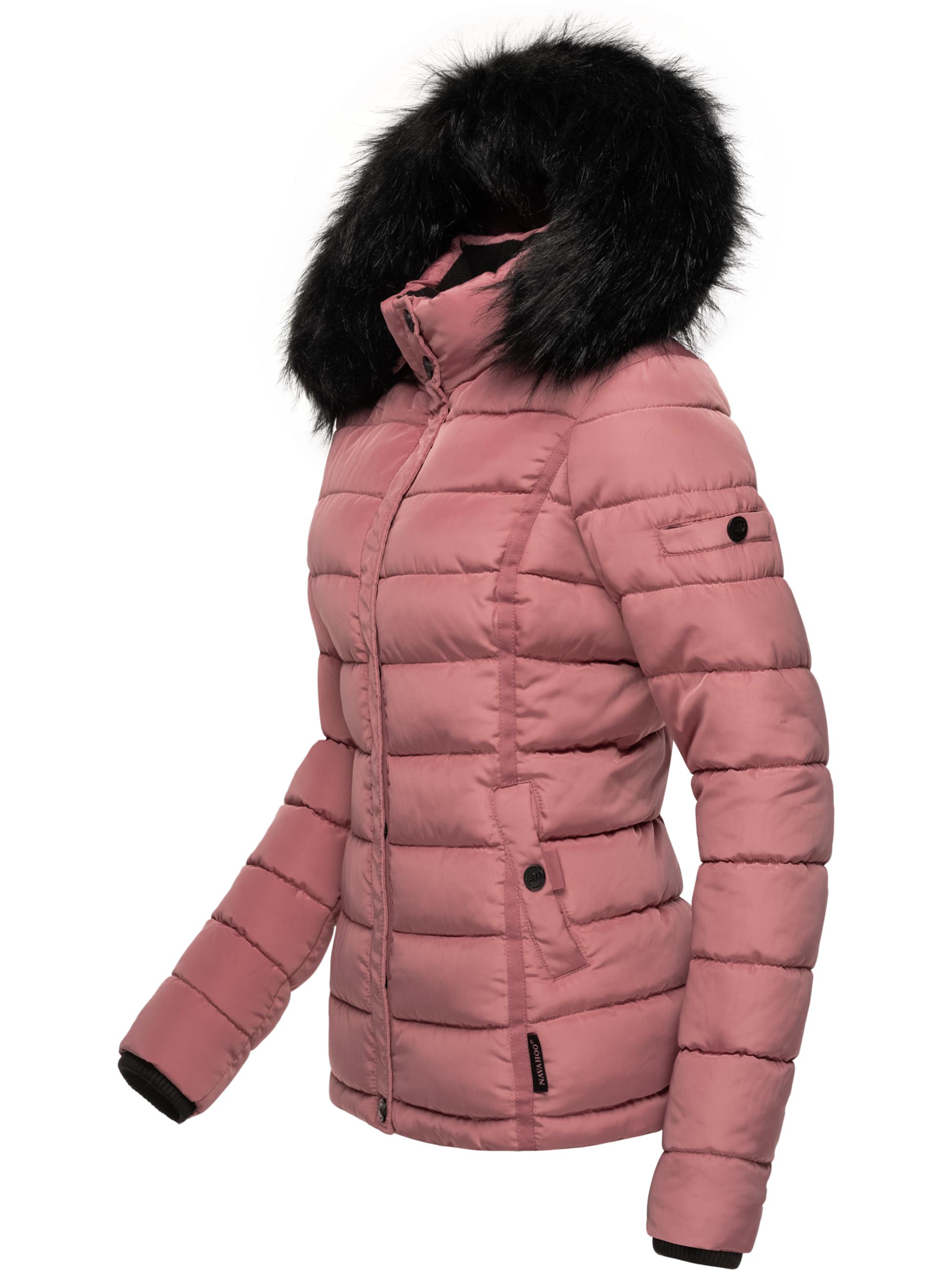 Gefütterte Steppjacke mit Kapuze "Miamor" Dark Rose