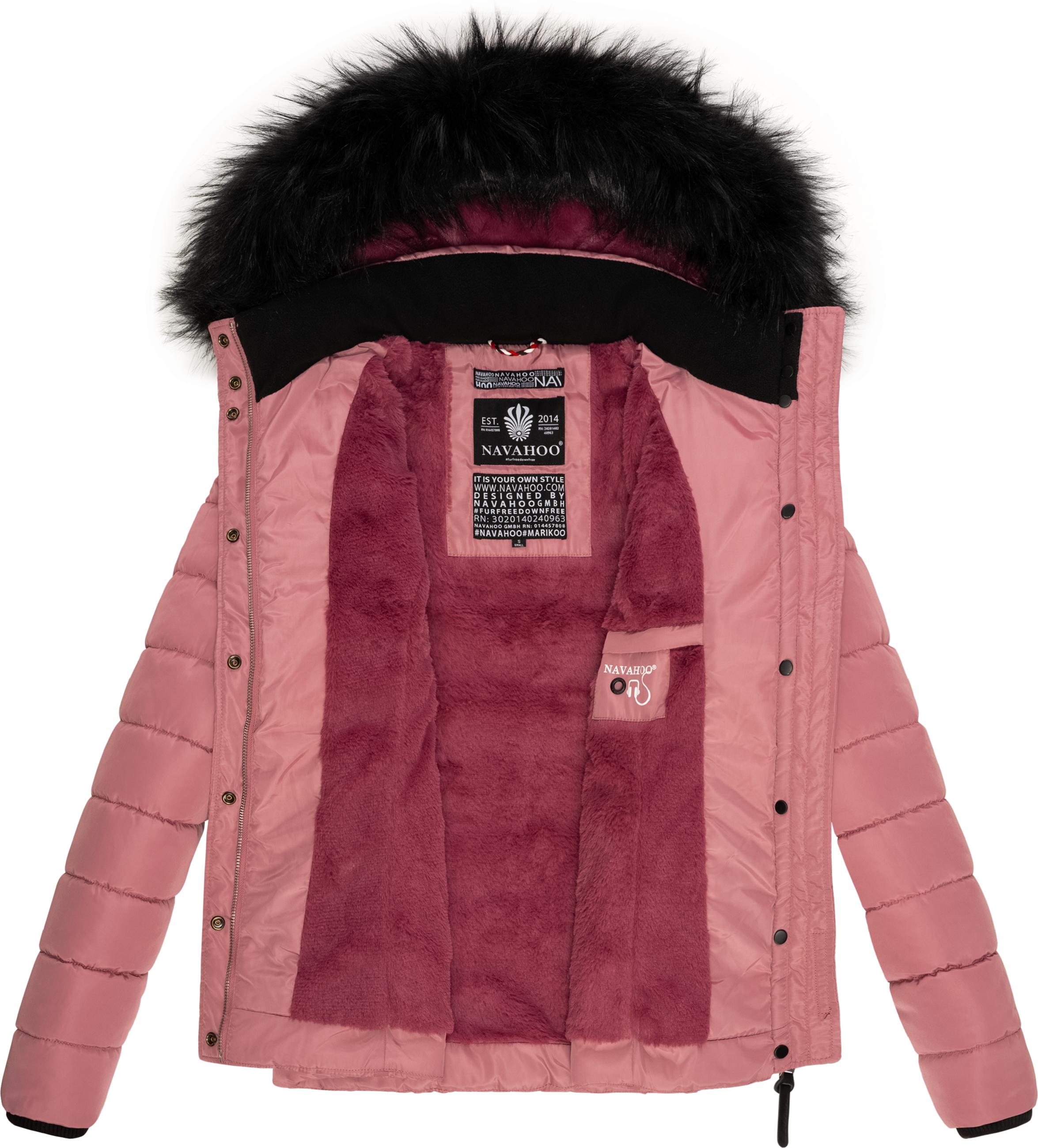 Gefütterte Steppjacke mit Kapuze "Miamor" Dark Rose