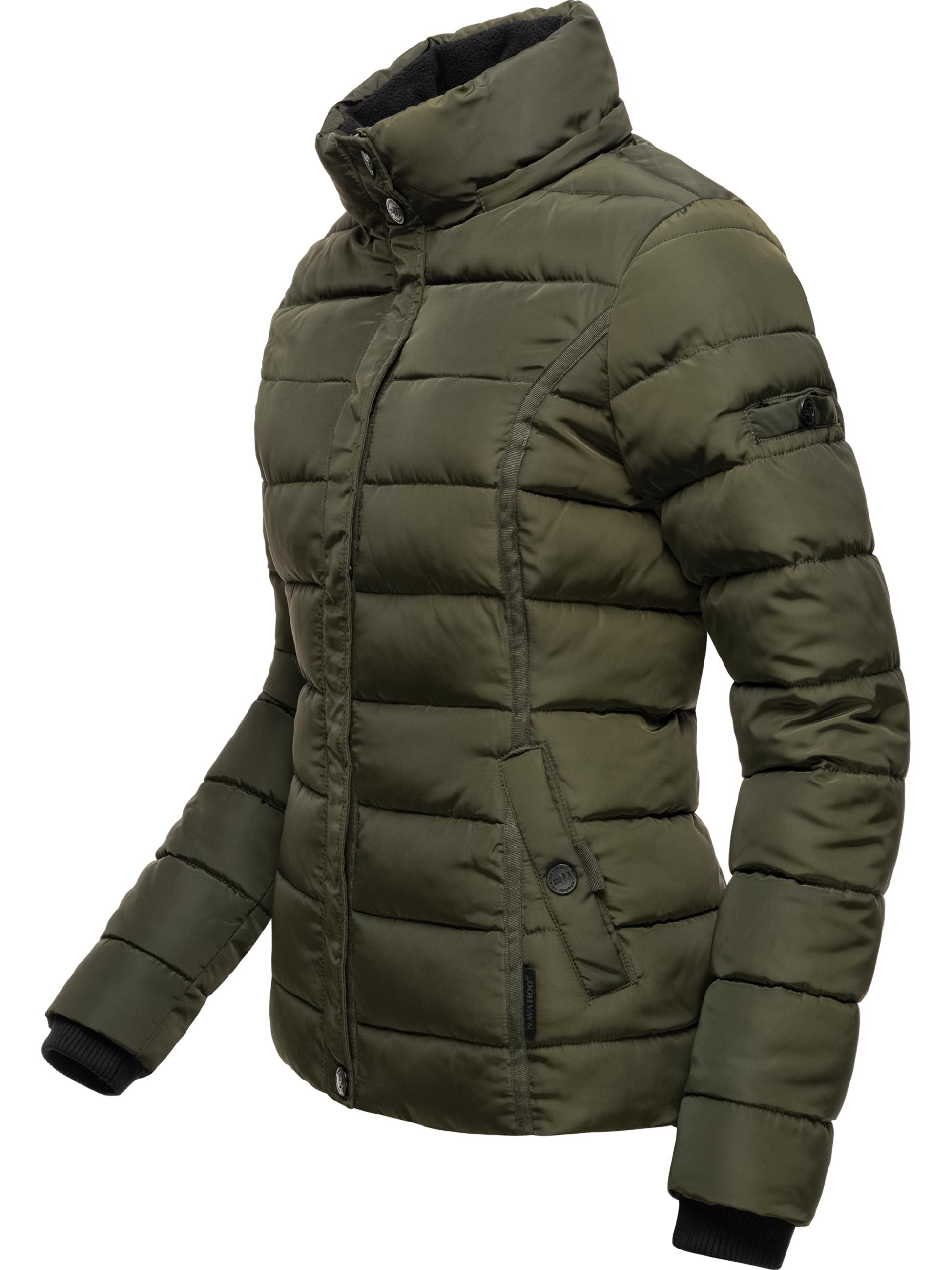 Gefütterte Steppjacke mit Kapuze "Miamor" Olive