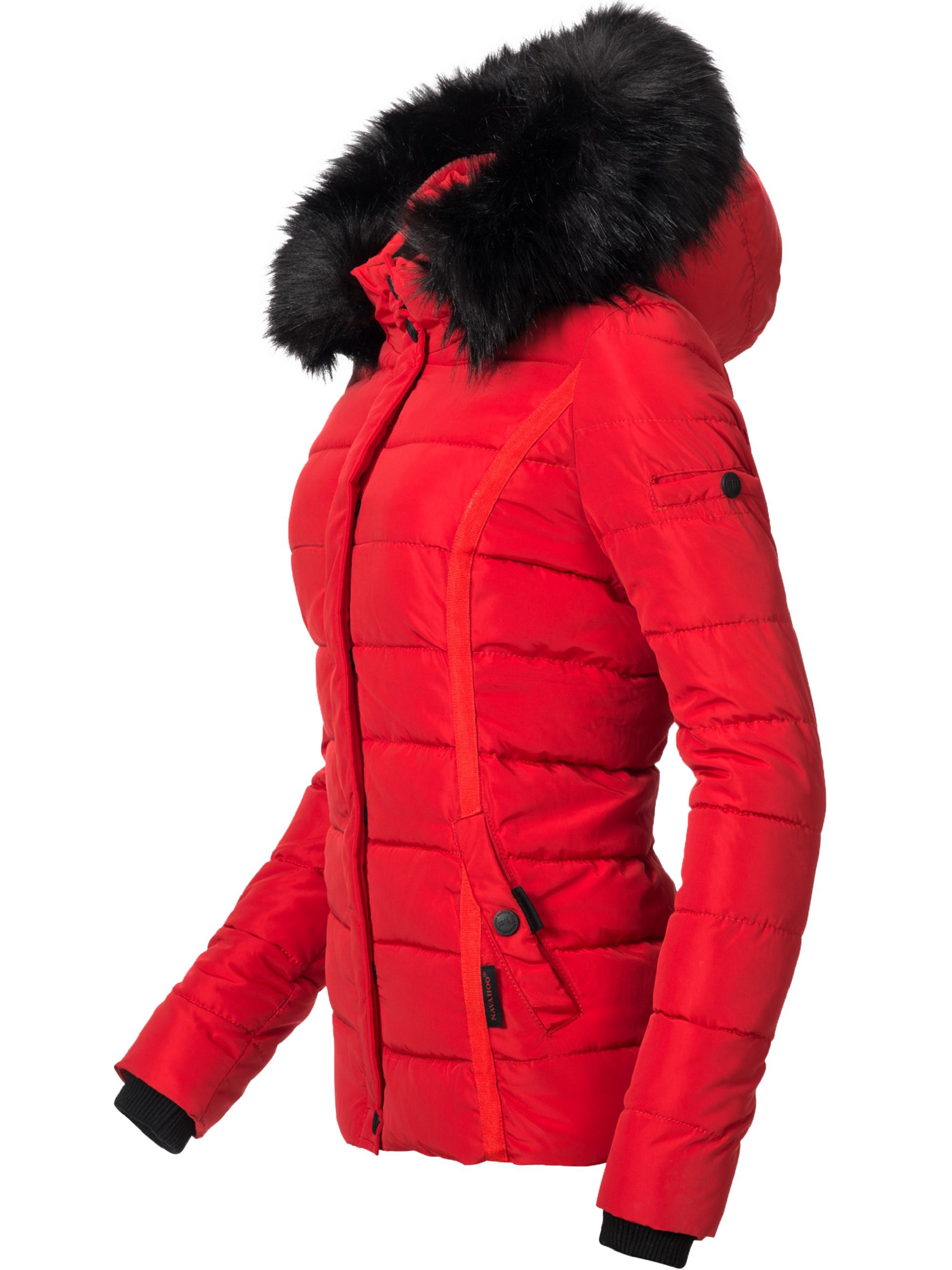 Gefütterte Steppjacke mit Kapuze "Miamor" Rot