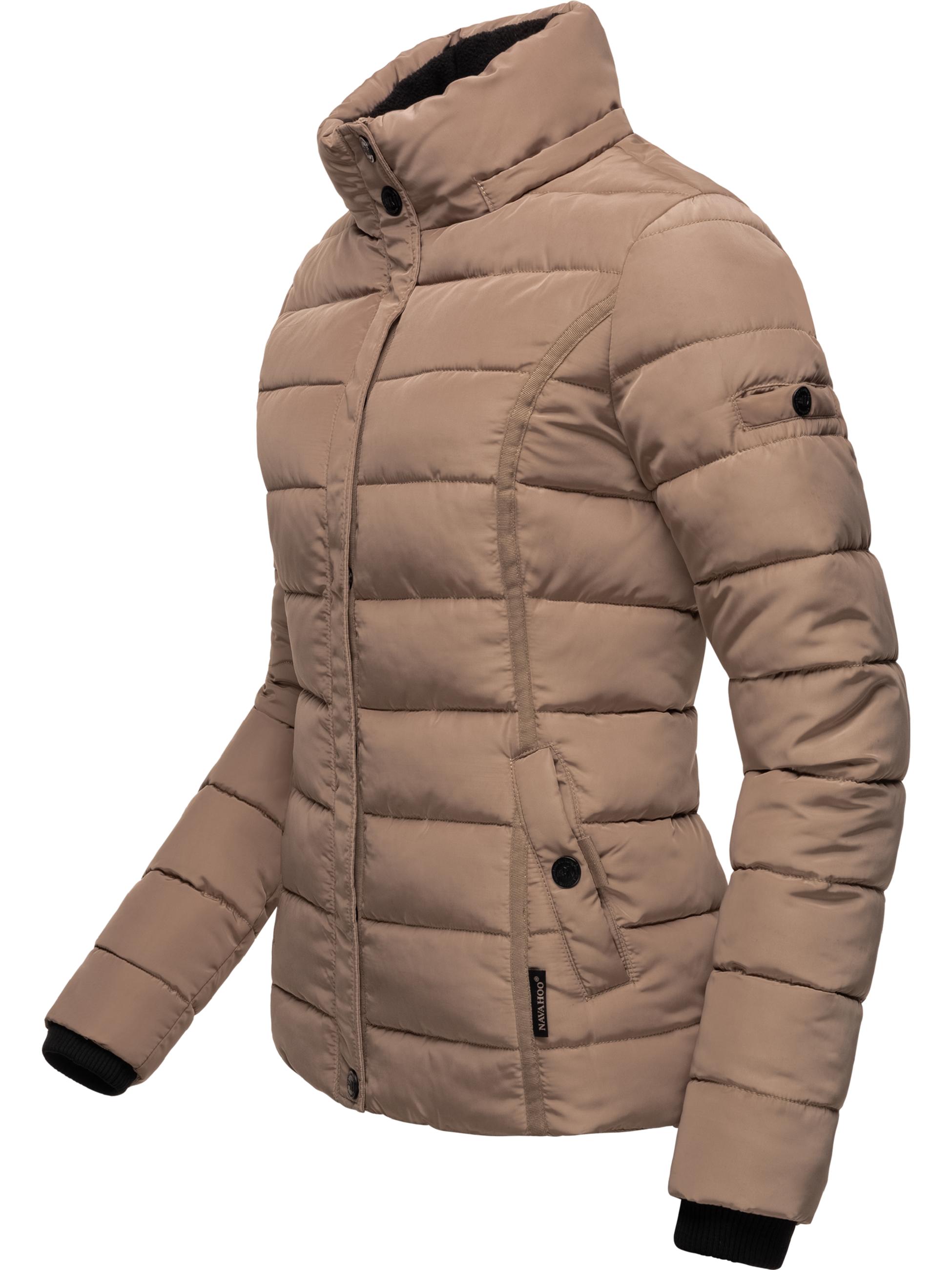 Gefütterte Steppjacke mit Kapuze "Miamor" Taupe Grey