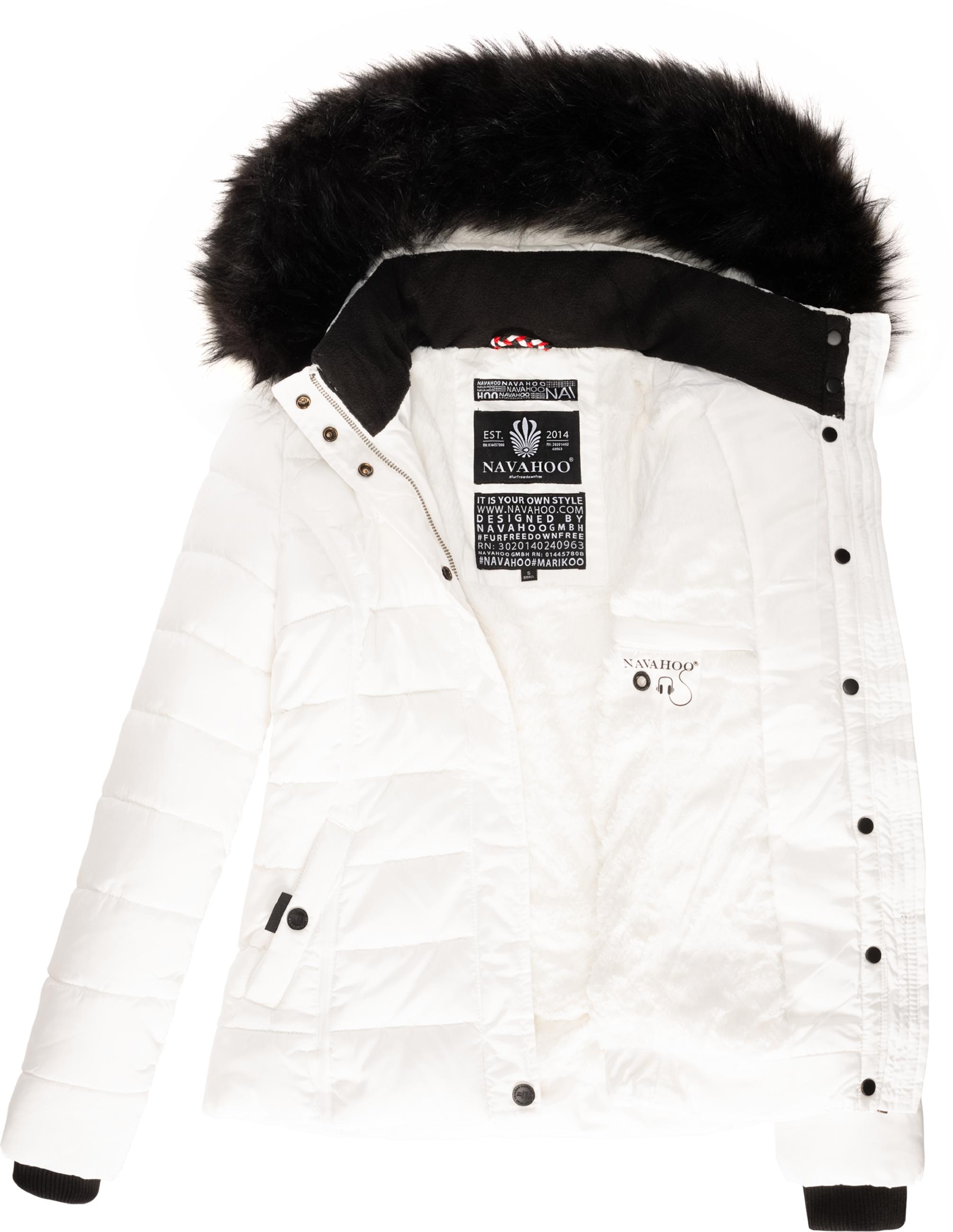 Gefütterte Steppjacke mit Kapuze "Miamor" White