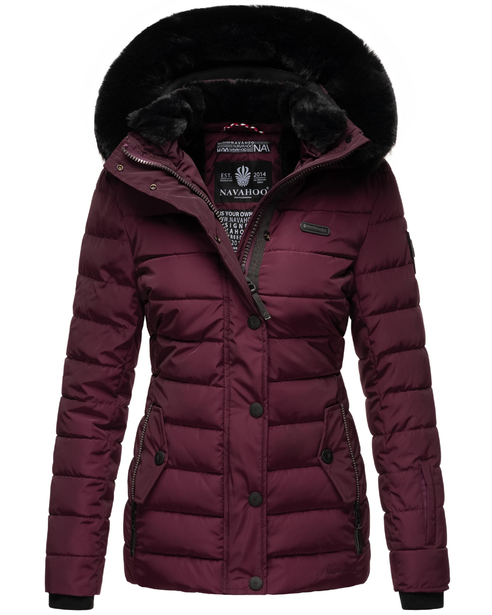 Gesteppte Winterjacke mit Kapuze "Milianaa" Aubergine