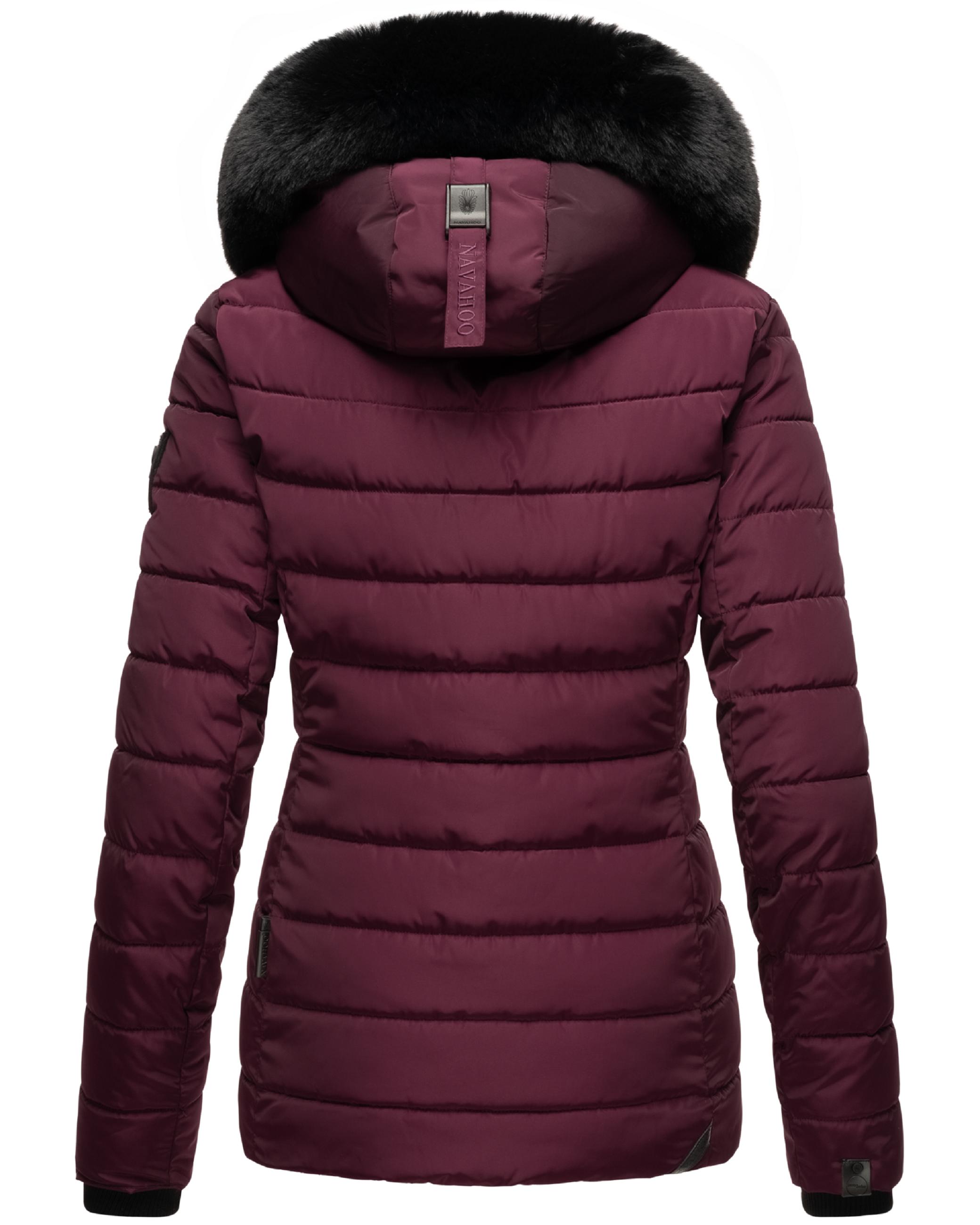 Gesteppte Winterjacke mit Kapuze "Milianaa" Aubergine