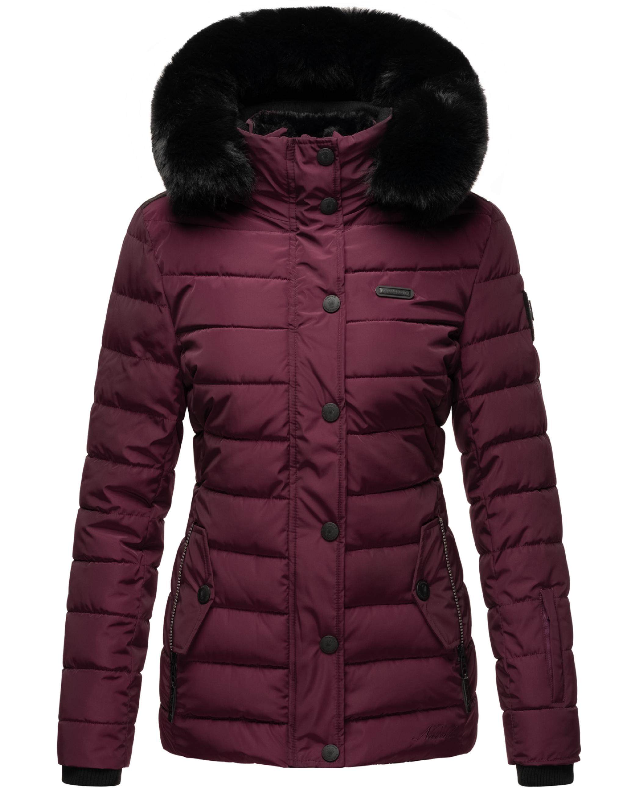 Gesteppte Winterjacke mit Kapuze "Milianaa" Aubergine