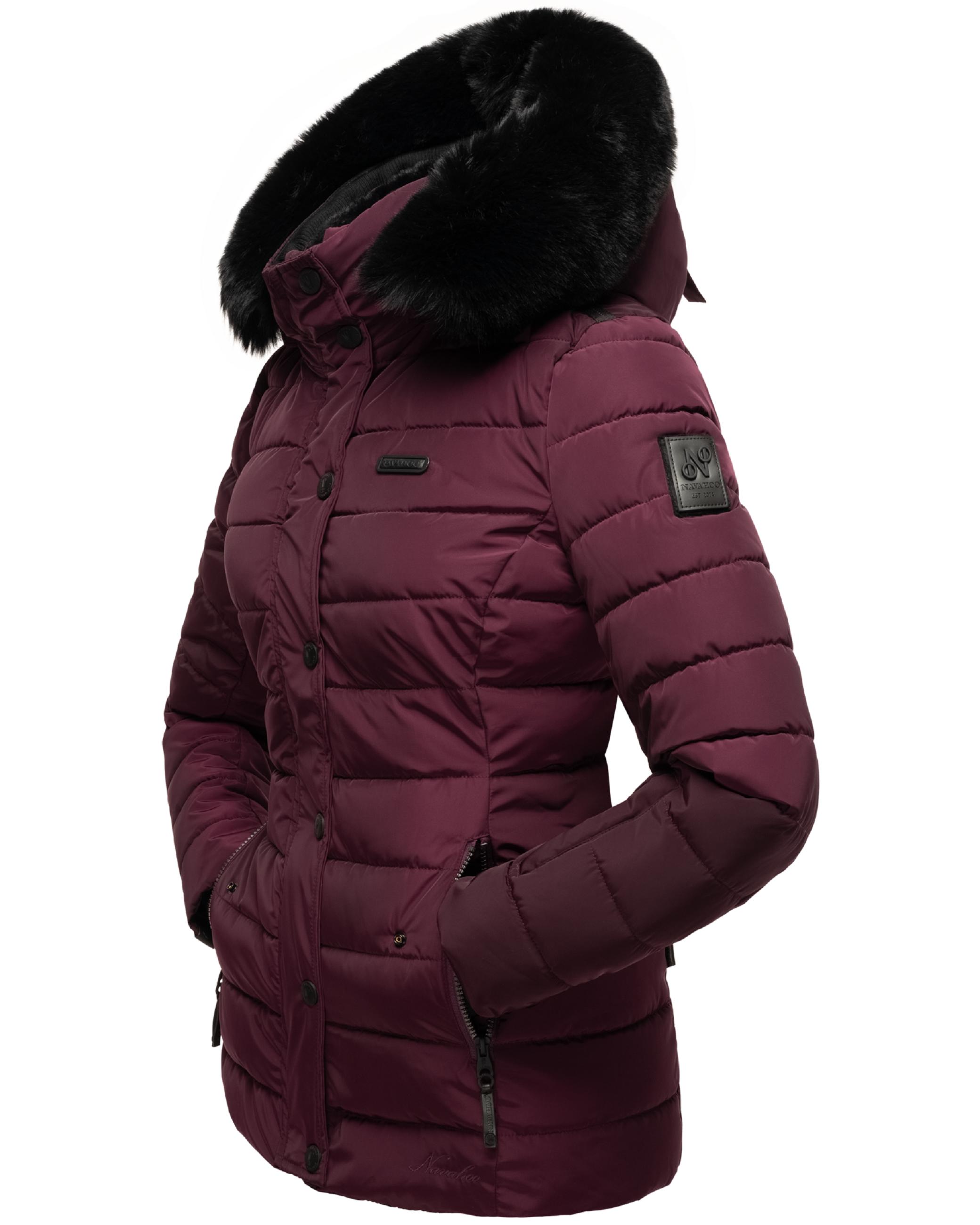 Gesteppte Winterjacke mit Kapuze "Milianaa" Aubergine