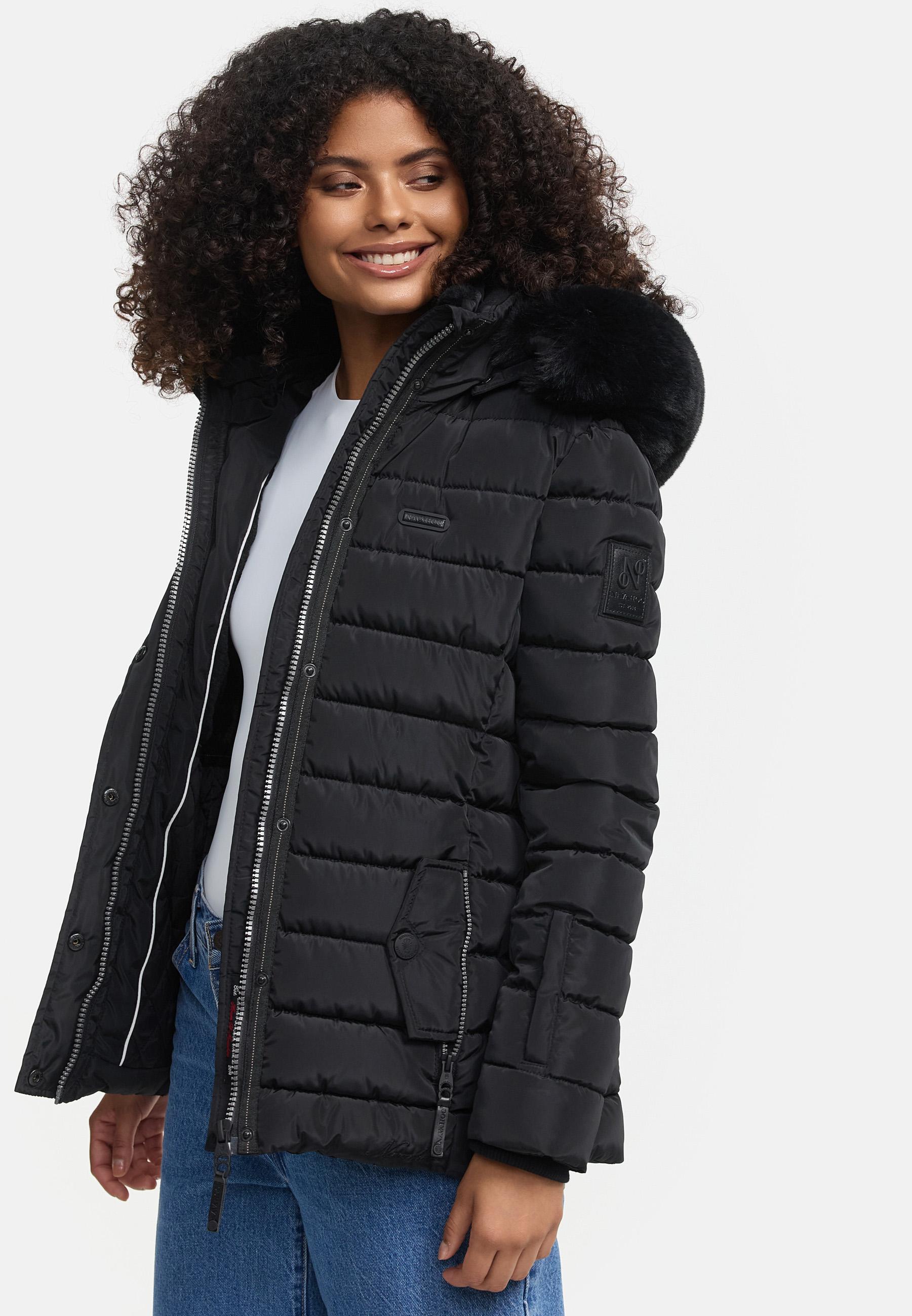 Gesteppte Winterjacke mit Kapuze "Milianaa" Black