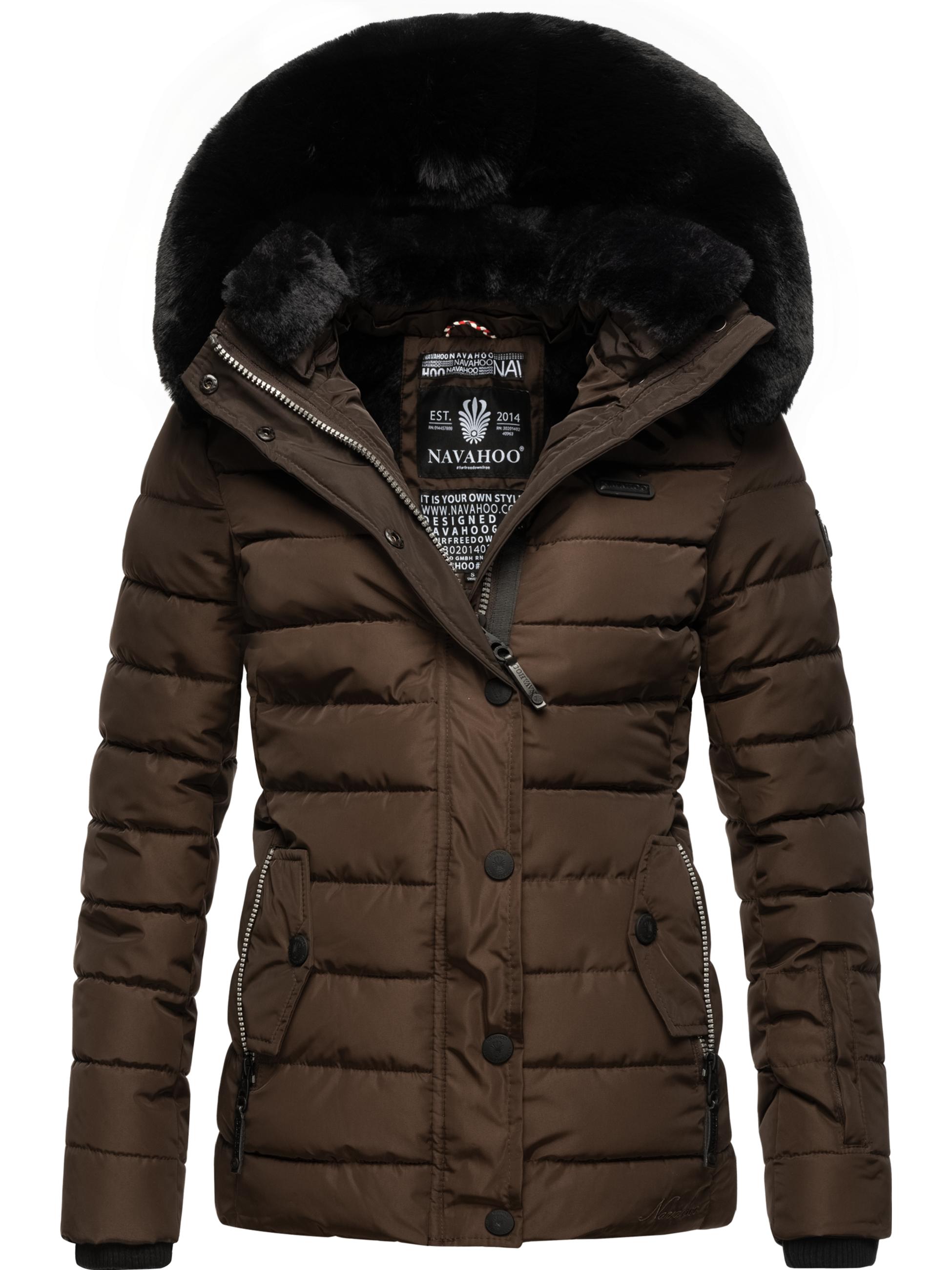 Gesteppte Winterjacke mit Kapuze "Milianaa" Dark Choco