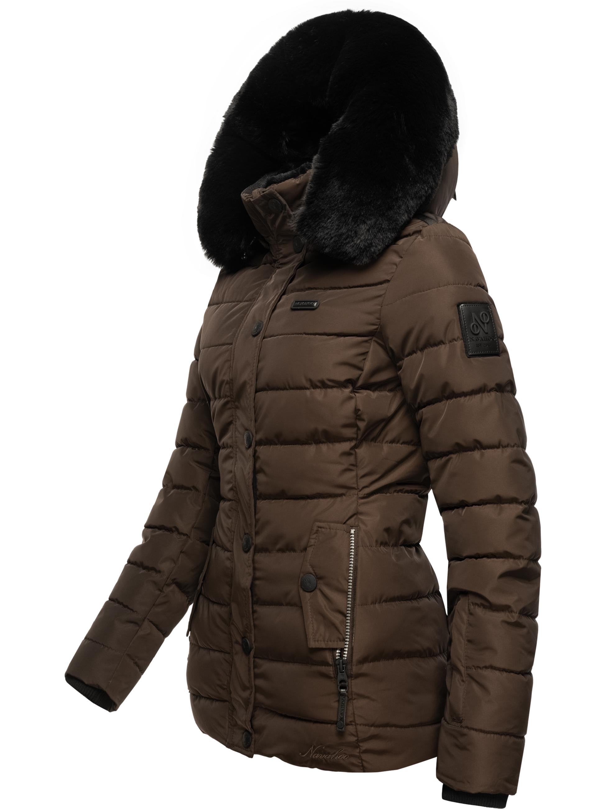 Gesteppte Winterjacke mit Kapuze "Milianaa" Dark Choco