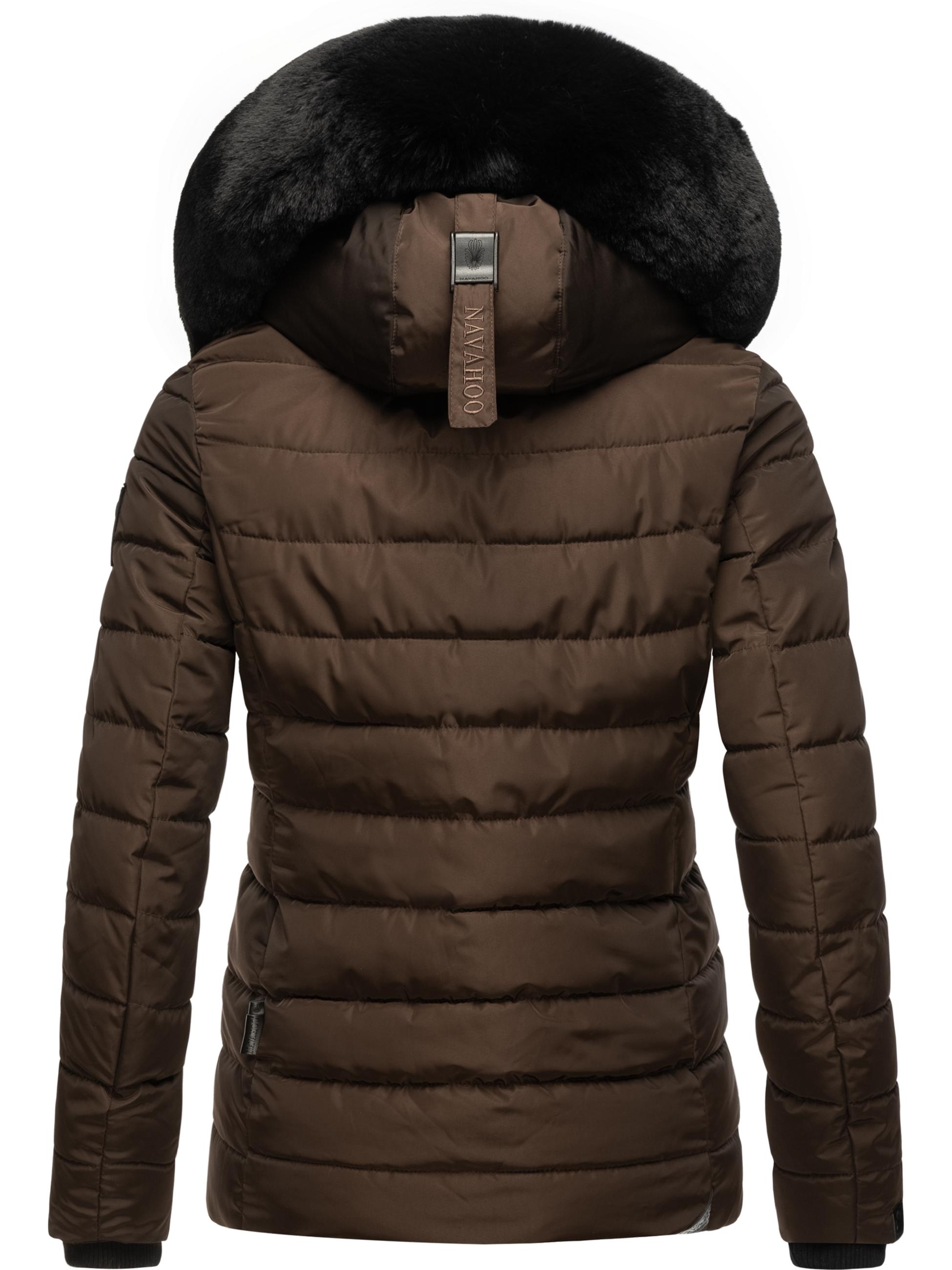 Gesteppte Winterjacke mit Kapuze "Milianaa" Dark Choco